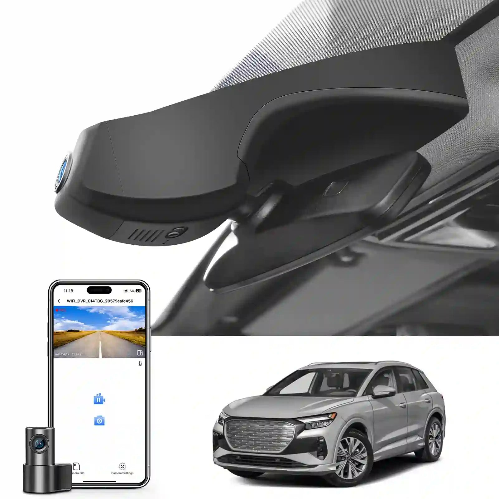 Audi Q4 E-tron dash camera