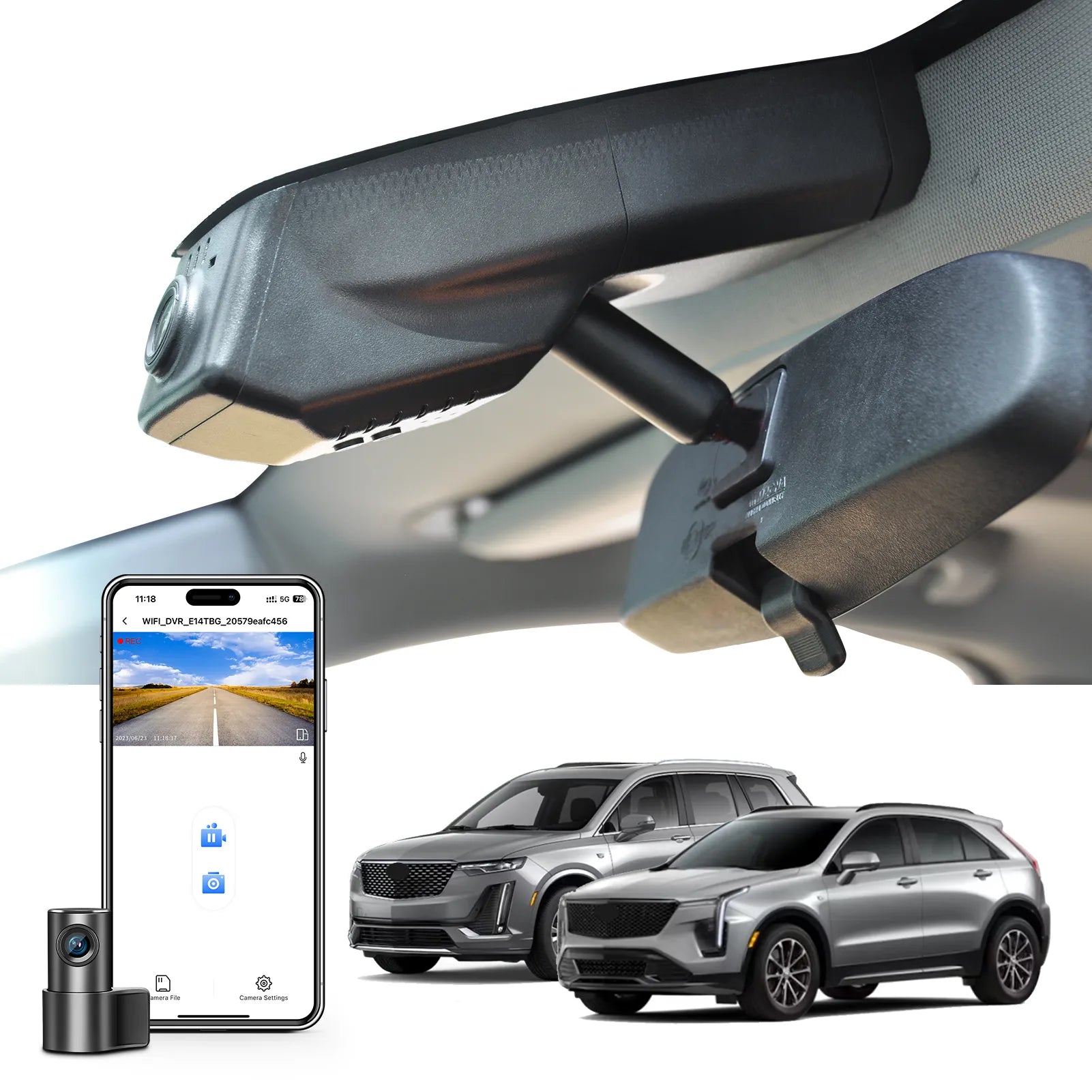 Install dash cam in cadillac XT5 XT6 mangoal tech dash cam