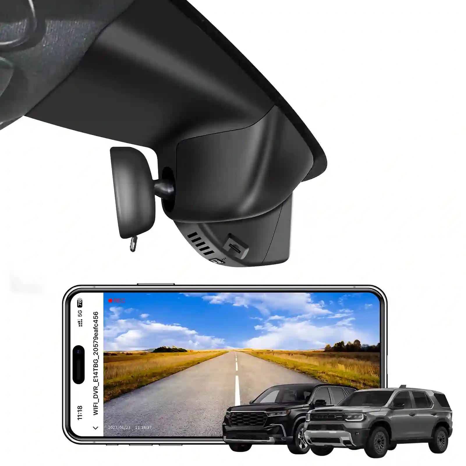 4K Dash Cam for Honda Pilot 2023 2024 2025 Gen4 YG1/2, Passport 2026 Gen4 YF9(Model C), Integrated OEM Look, UHD 2160P Video, WiFi & App, 64GB Card