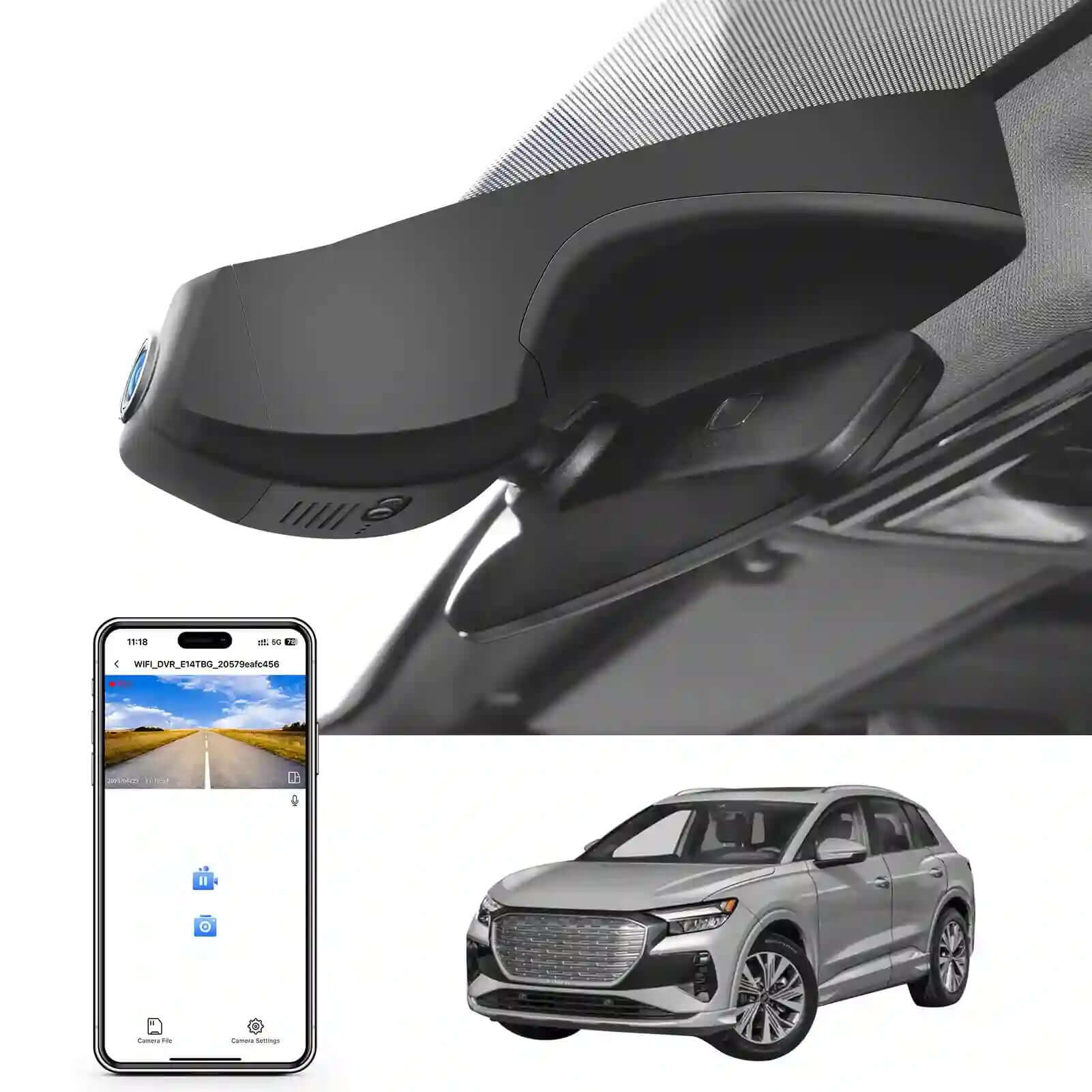 audi q4 r-tron single dash cam