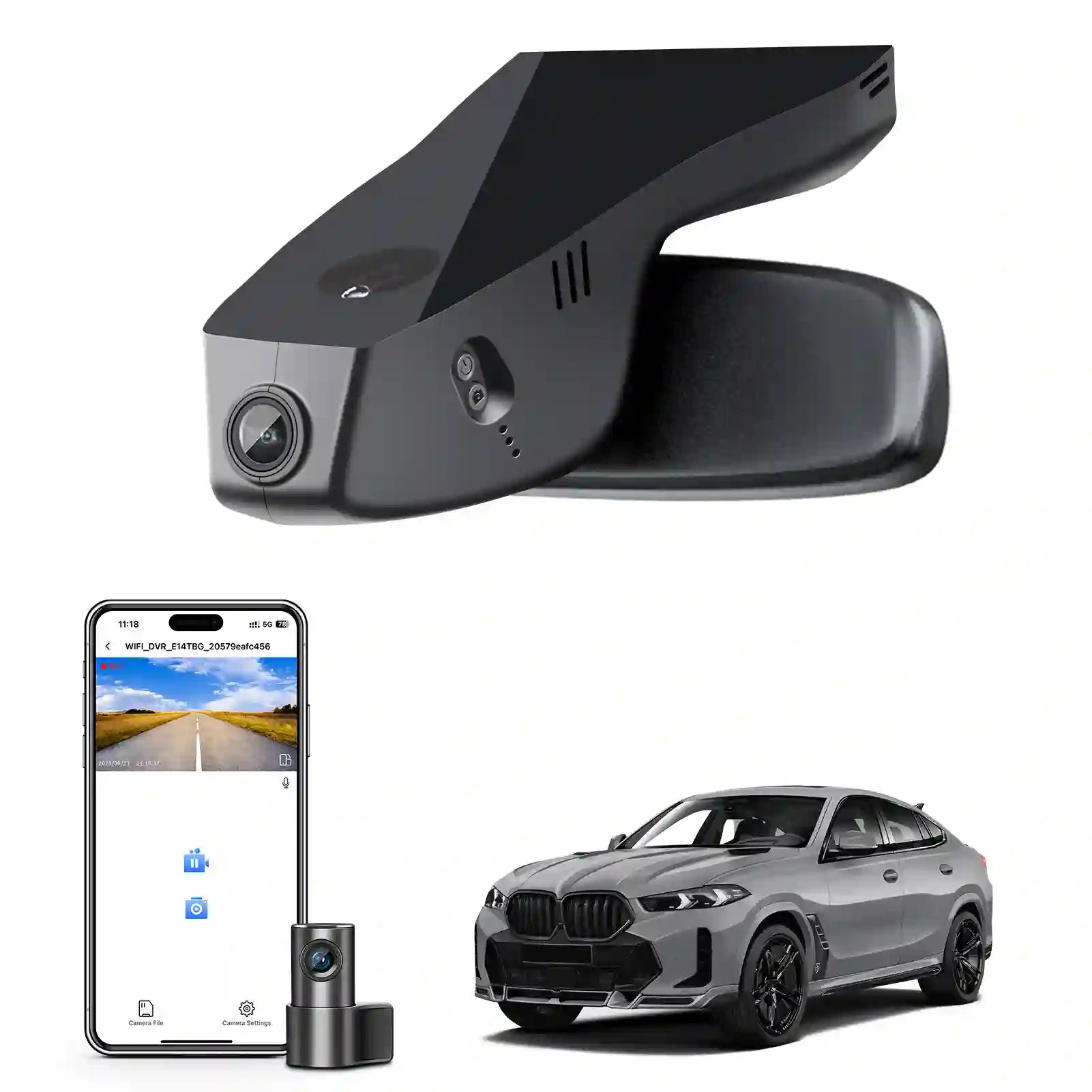 BMW X6 G06 Dual Dash Cam 4K Front 1080p Rear 2020–2023 (A)