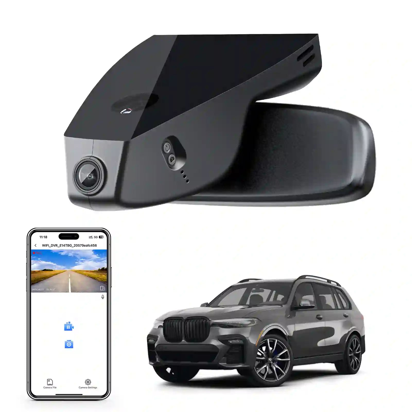 BMW x7 inside rear mirror camera