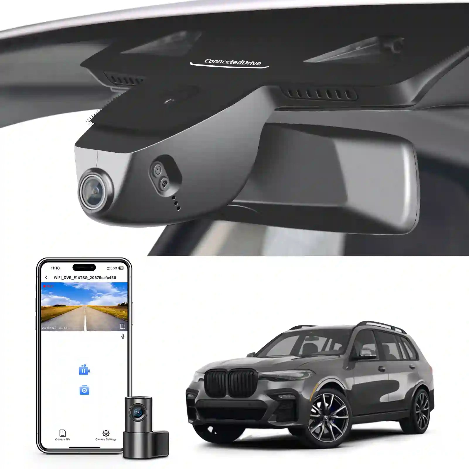 BMW x7 dual dashcamera