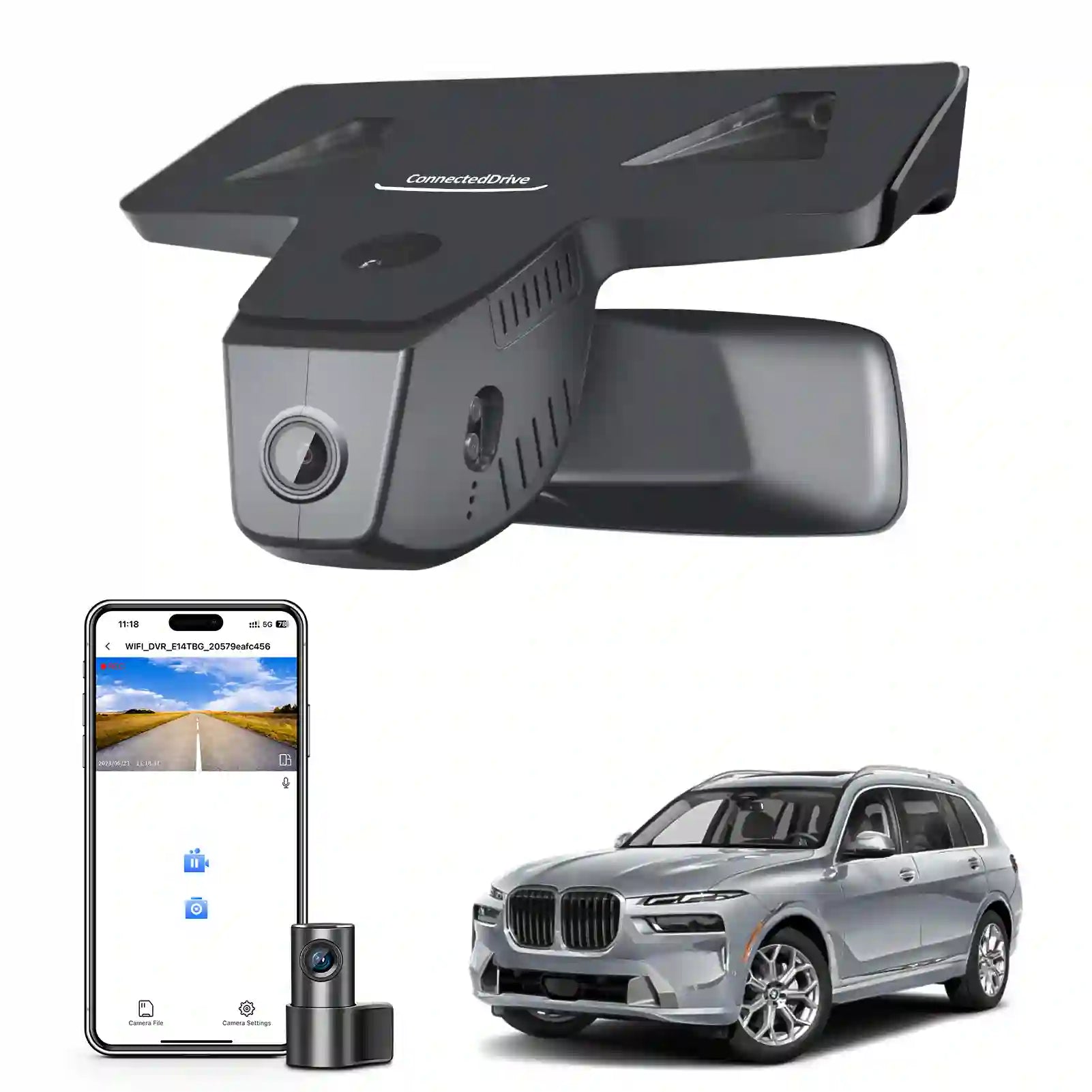 BMW x7 fitcamx dash camera