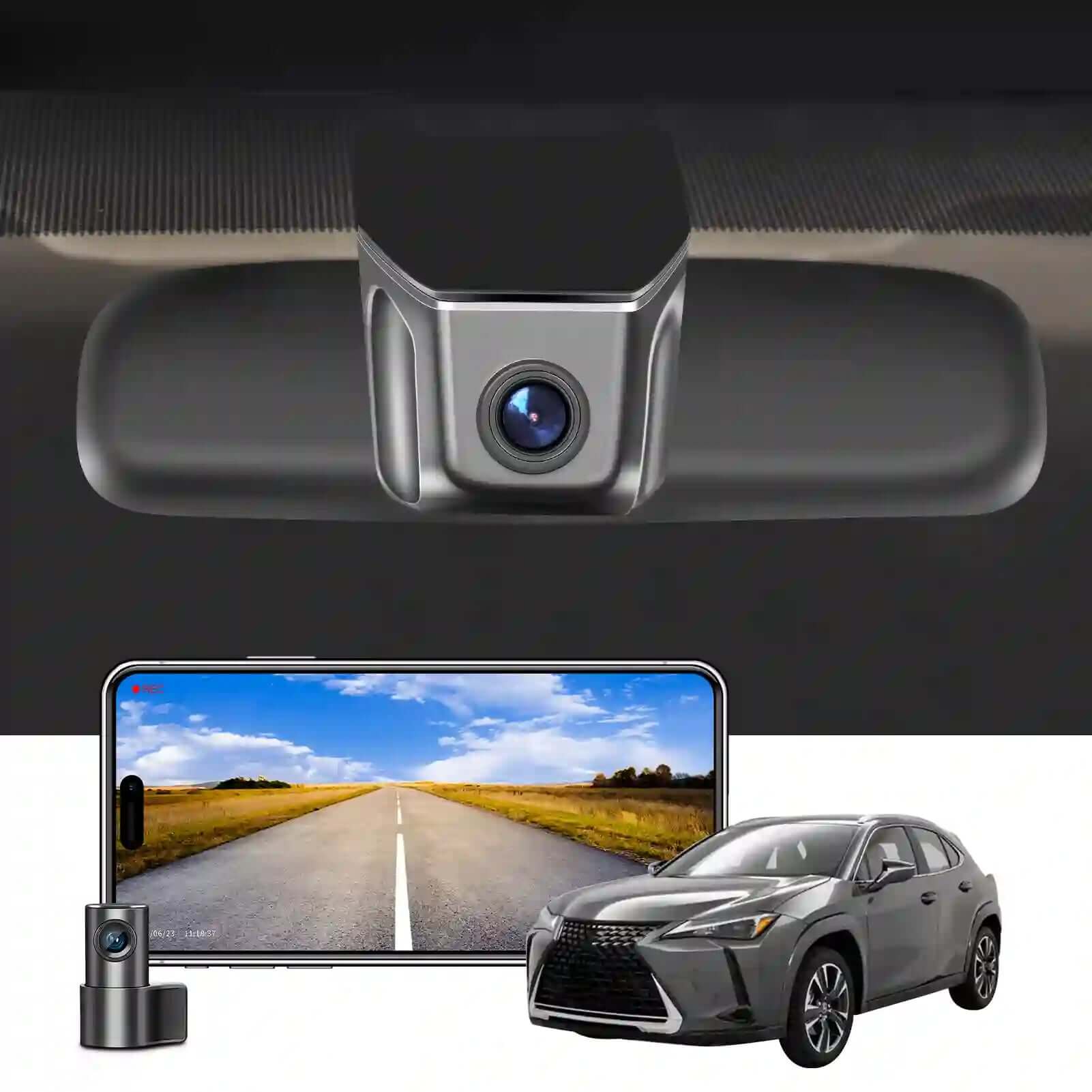 Mangoal Front 4K Rear 1080p Dash Cam for Lexus UX (2019-2024