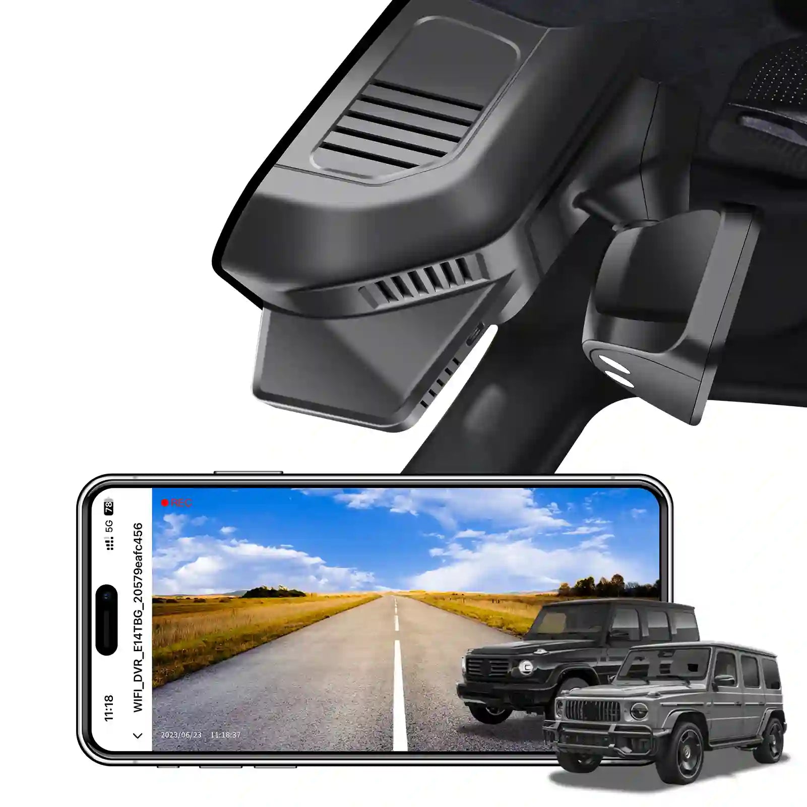 4K Dash Cam Custom for Mercedes-Benz G-Class W465 2025, AMG G63 2025(Model C), 4MATIC, OEM Look, Loop Recording, UHD 2160P Video, App & WiFi, 64GB Card, GPS