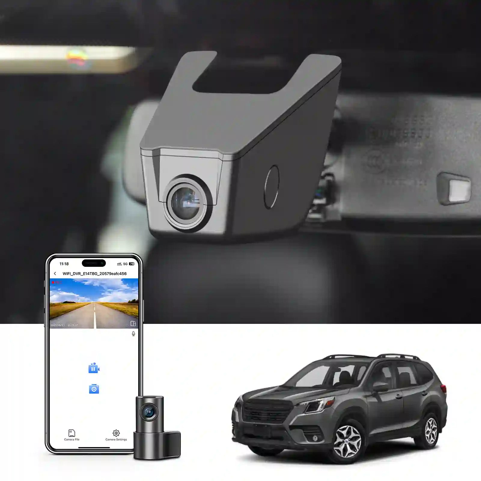 subaru forester model-A dual dash camera
