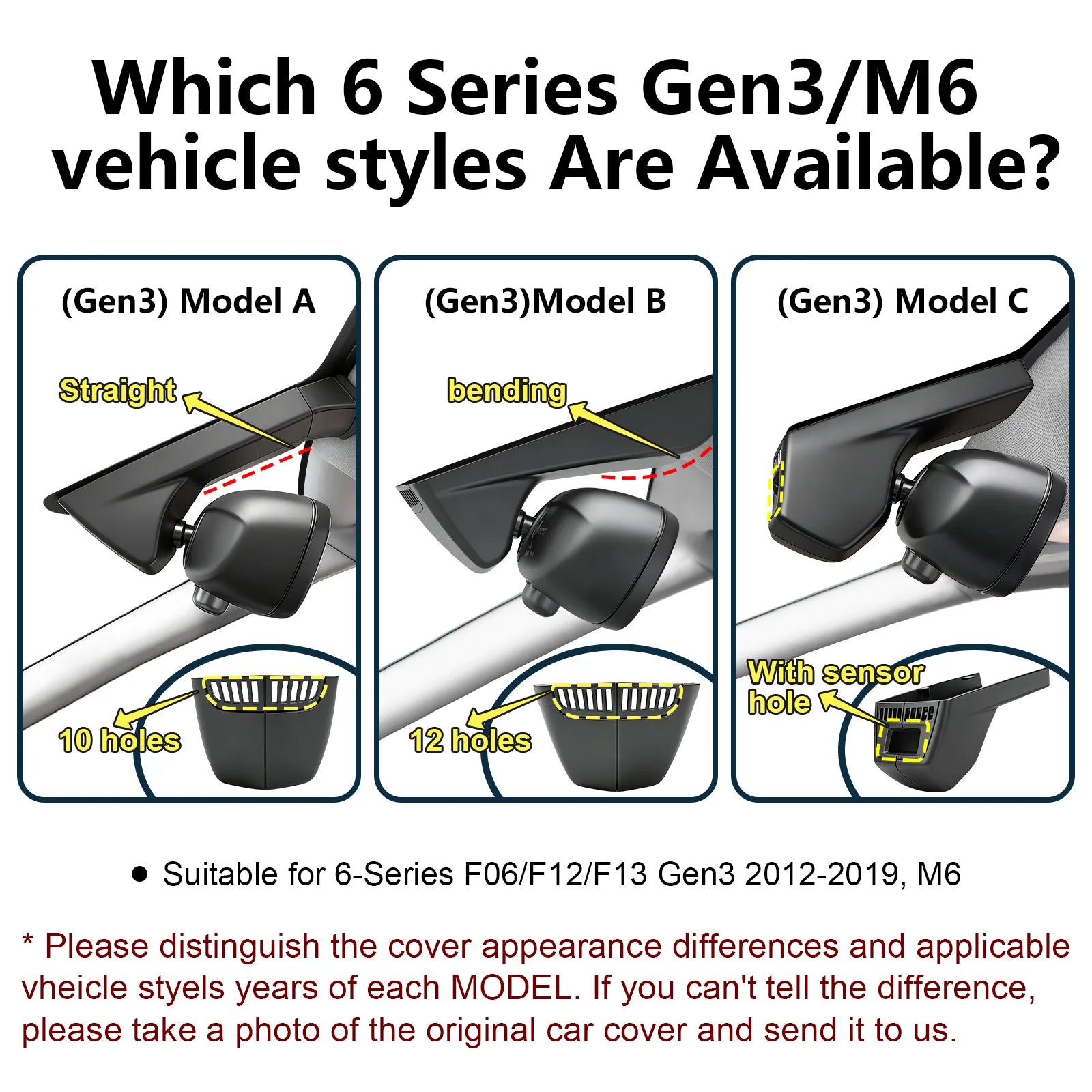 4K Dash Cam for BMW Select 6 Series Gen3 F06 F12 F13 2012 2013 2014 2015 2016 2017 2018 2019 M6(Model A), OEM Style, 2160P UHD Video, WiFi & APP, 64GB Card