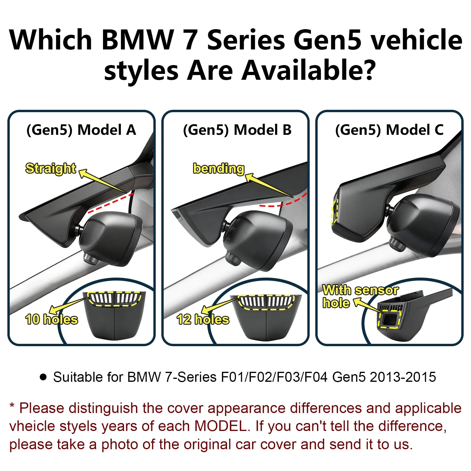 4K Dash Cam for BMW 7 Series Gen5 F01 F02 F03 F04 2013 2014 2015(Model A), OEM Style, 2160P UHD Video, WiFi & APP, 64GB Card