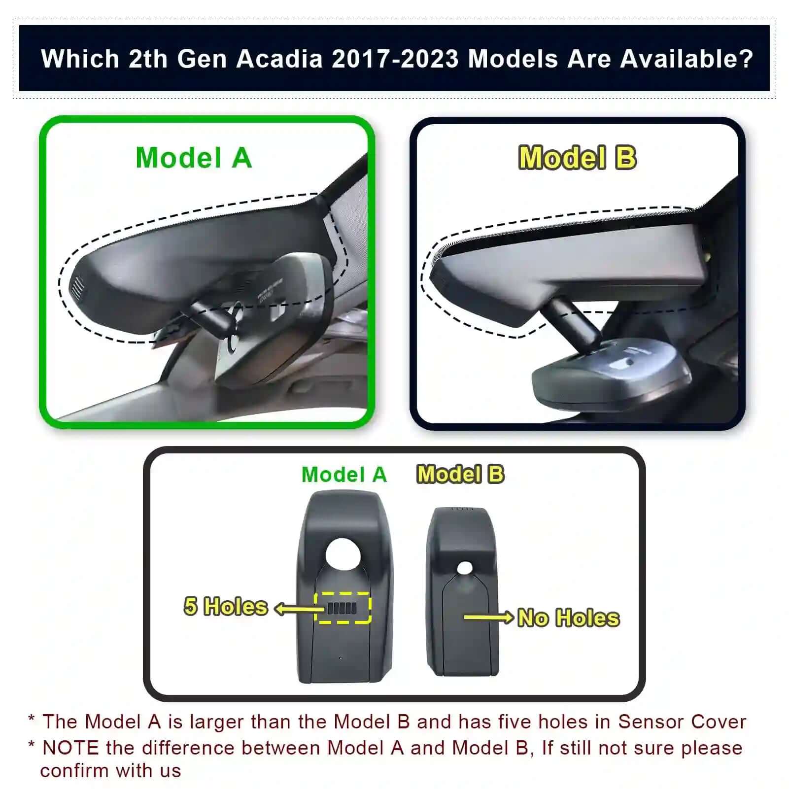 Acadia dash cam appearance