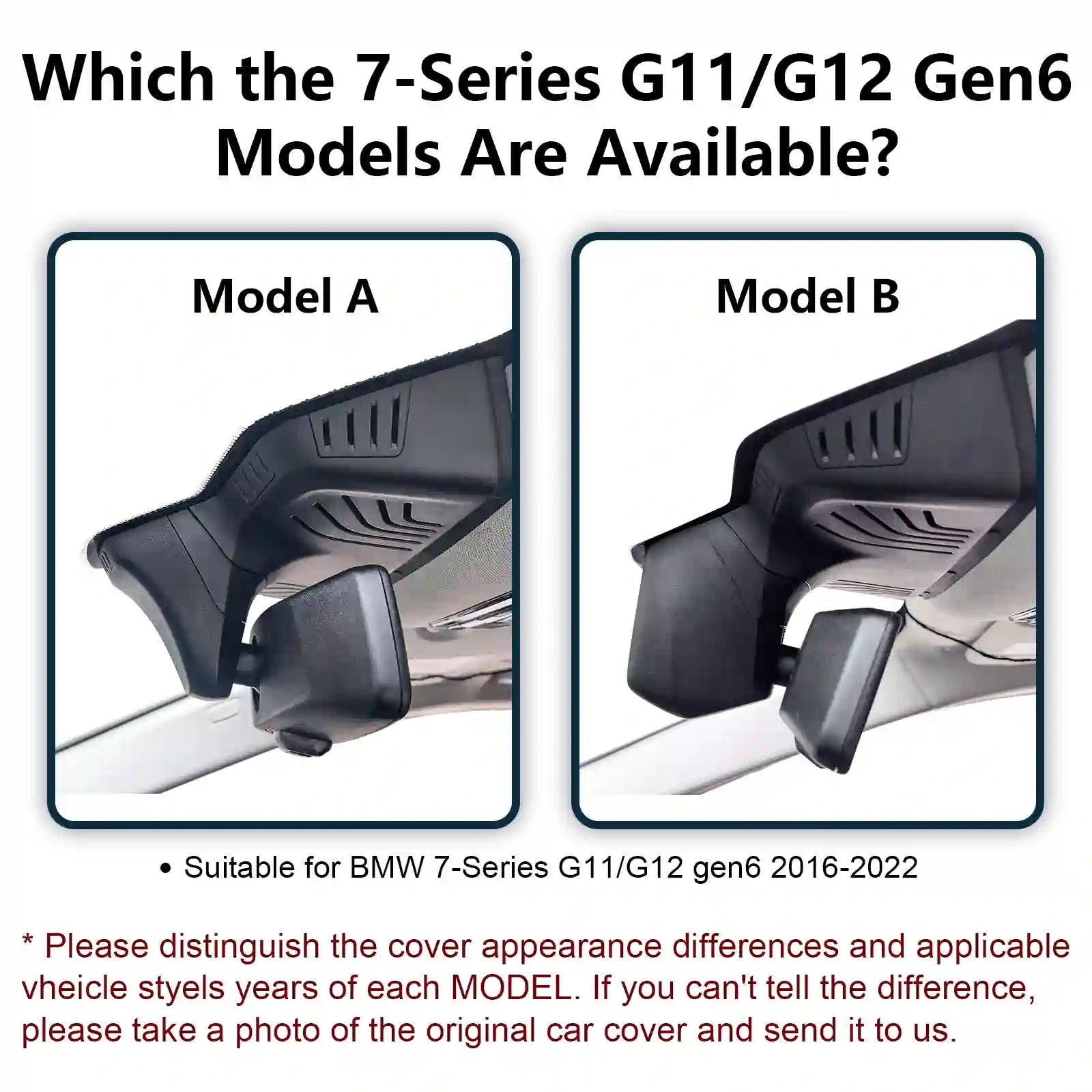 BMW 7-Series Gen-6 Model-A-B single dashcamera