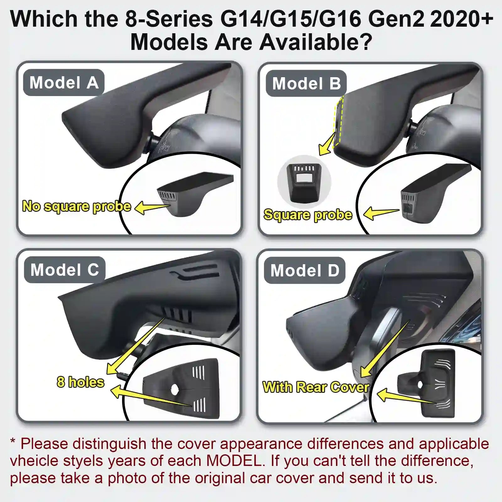 BMW 8-Series Model-A-B-C-D dash caemra case