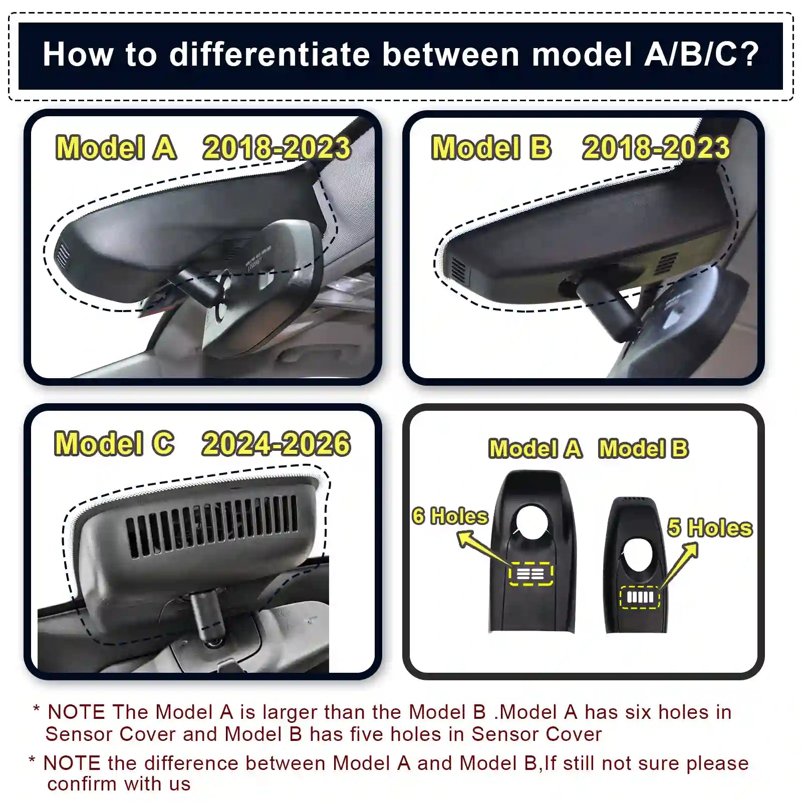 Chevorlet Traverse Model A-B-C dashcameras cases