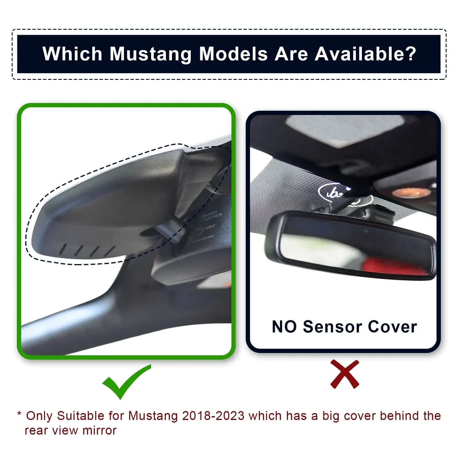 Ford Mustang S550 dash cam with sensor