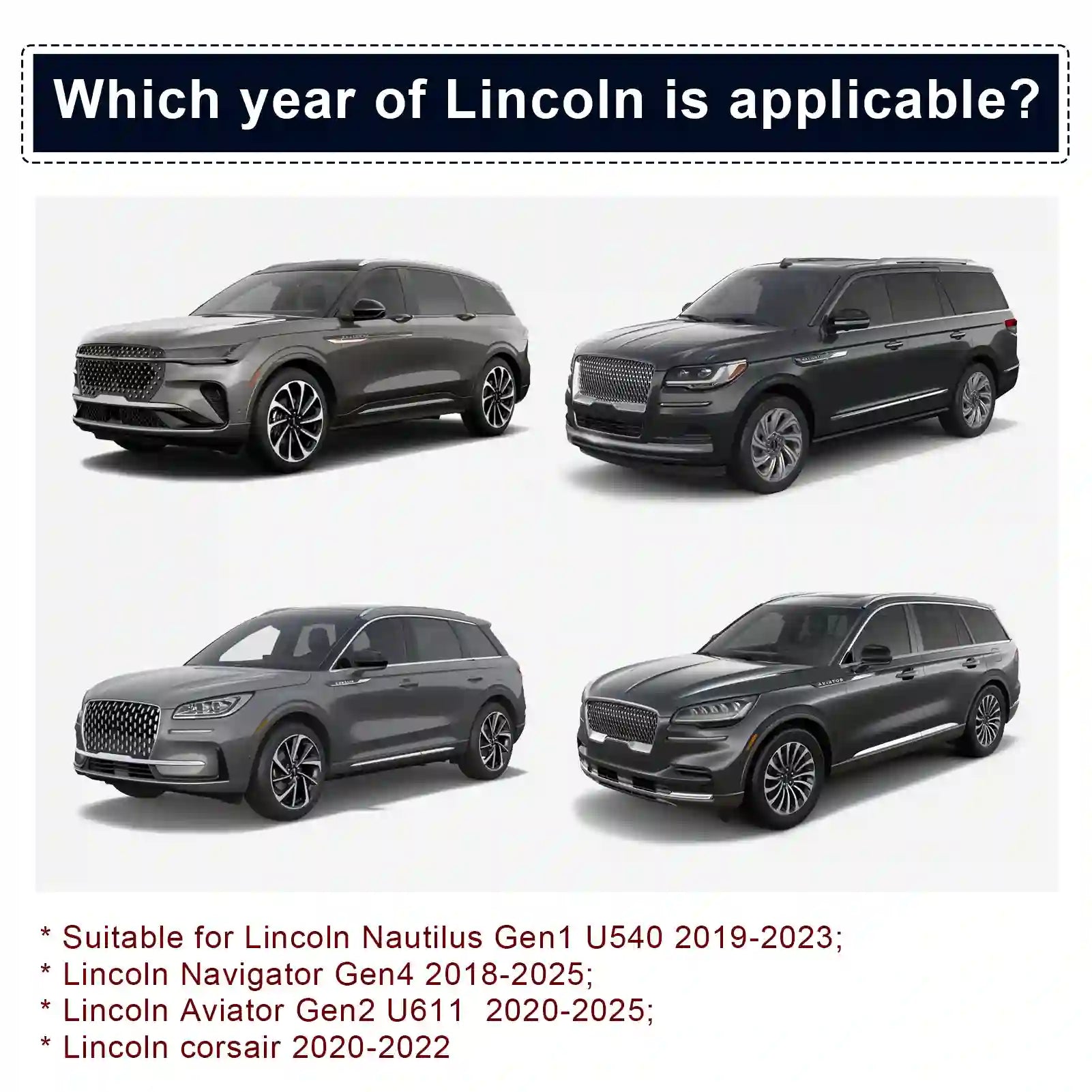 Lincoln Nautilus Navigator Aviator dahscameras