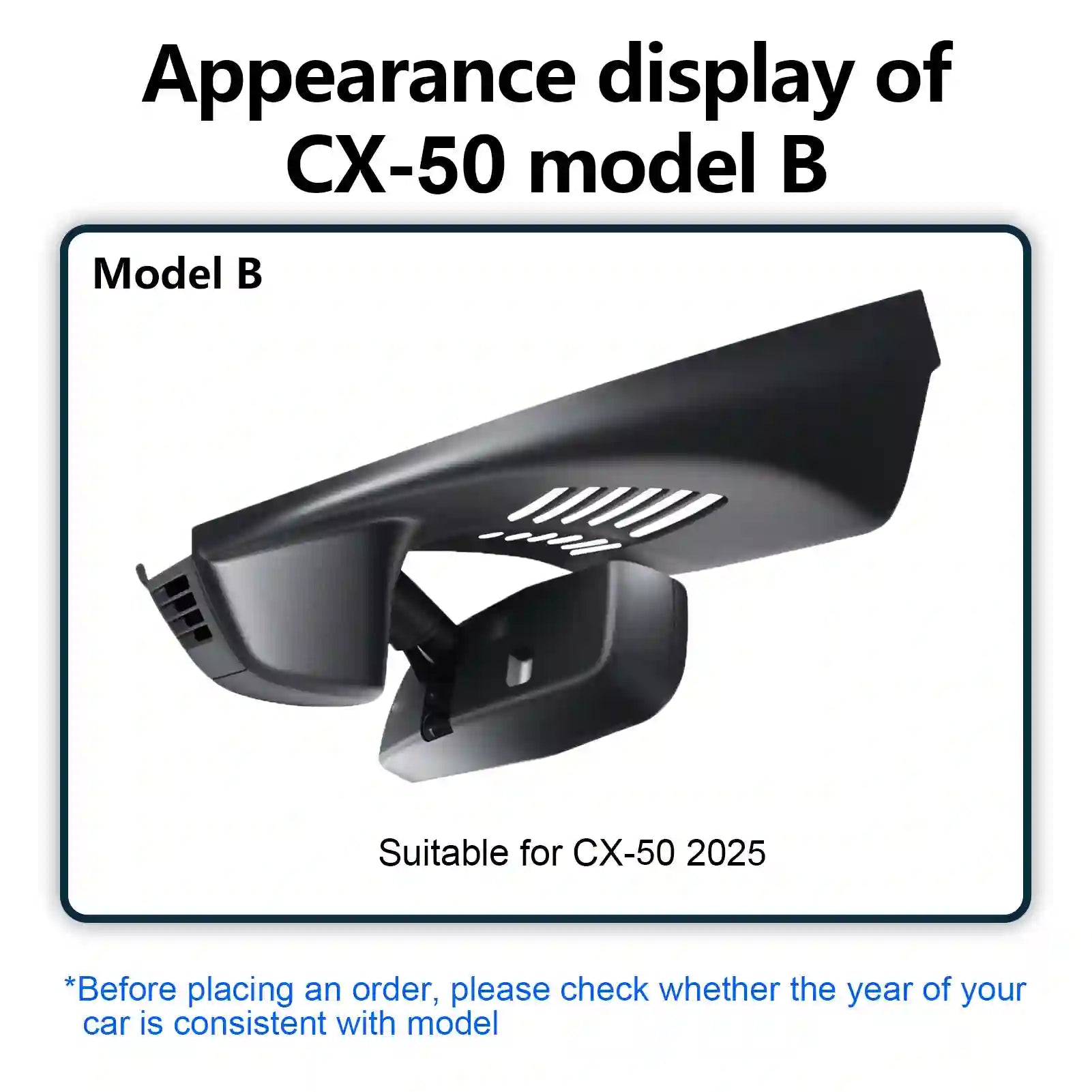 4K Dash Cam Custom fit for Mazda CX-50 2025(Model B), UHD 2160P Video, Free App & WiFi, 64GB Card