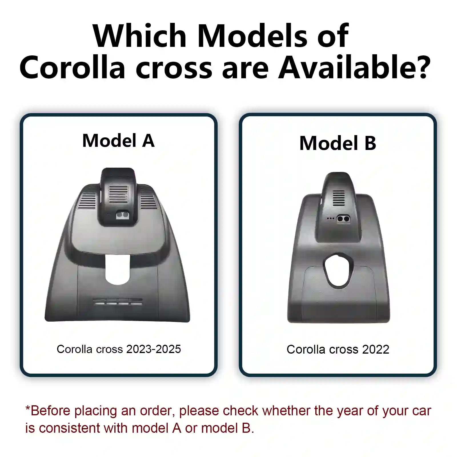 Toyota Corolla Cross model A 2022 & 2023-2025 Difference