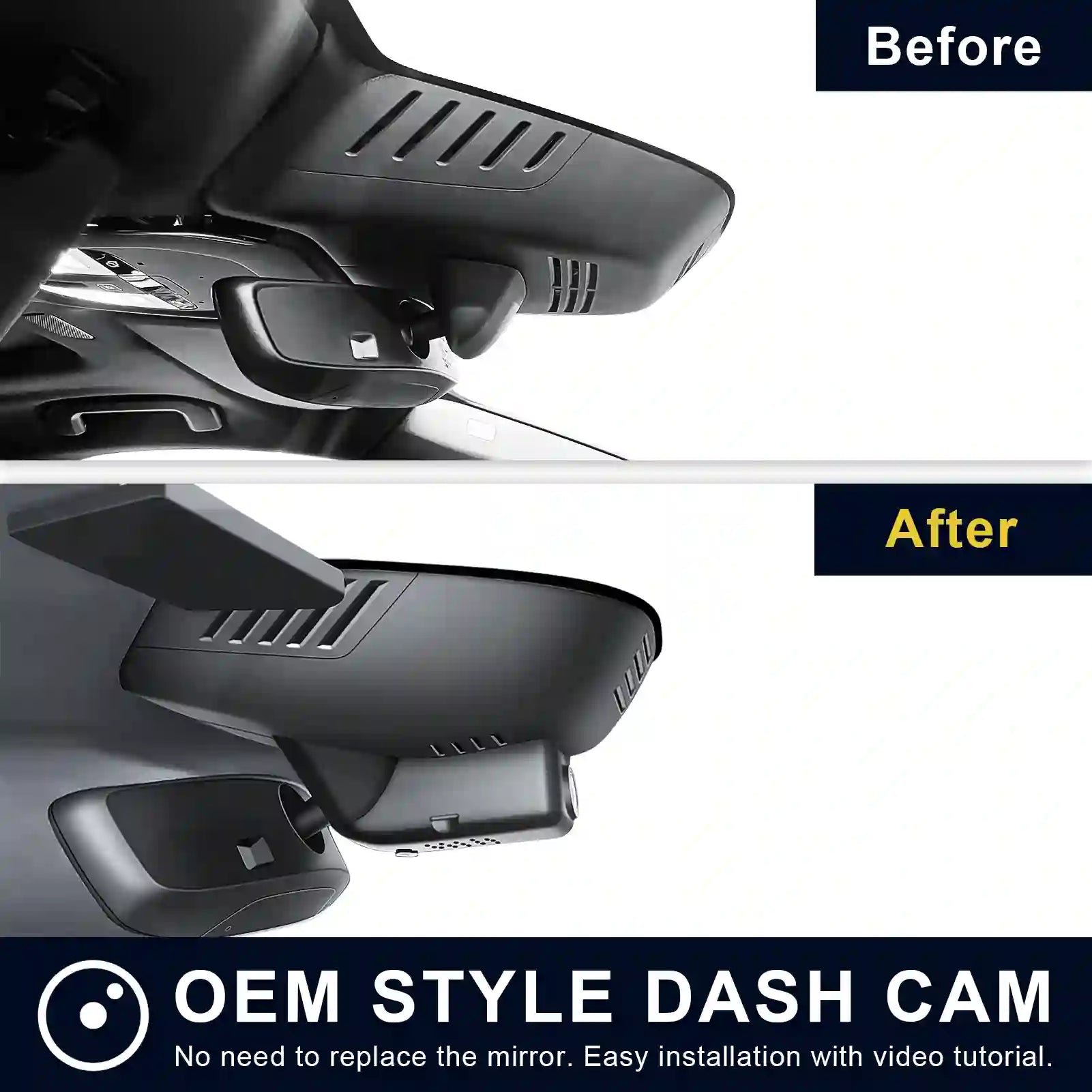 volco c40 dash camera before and after installation