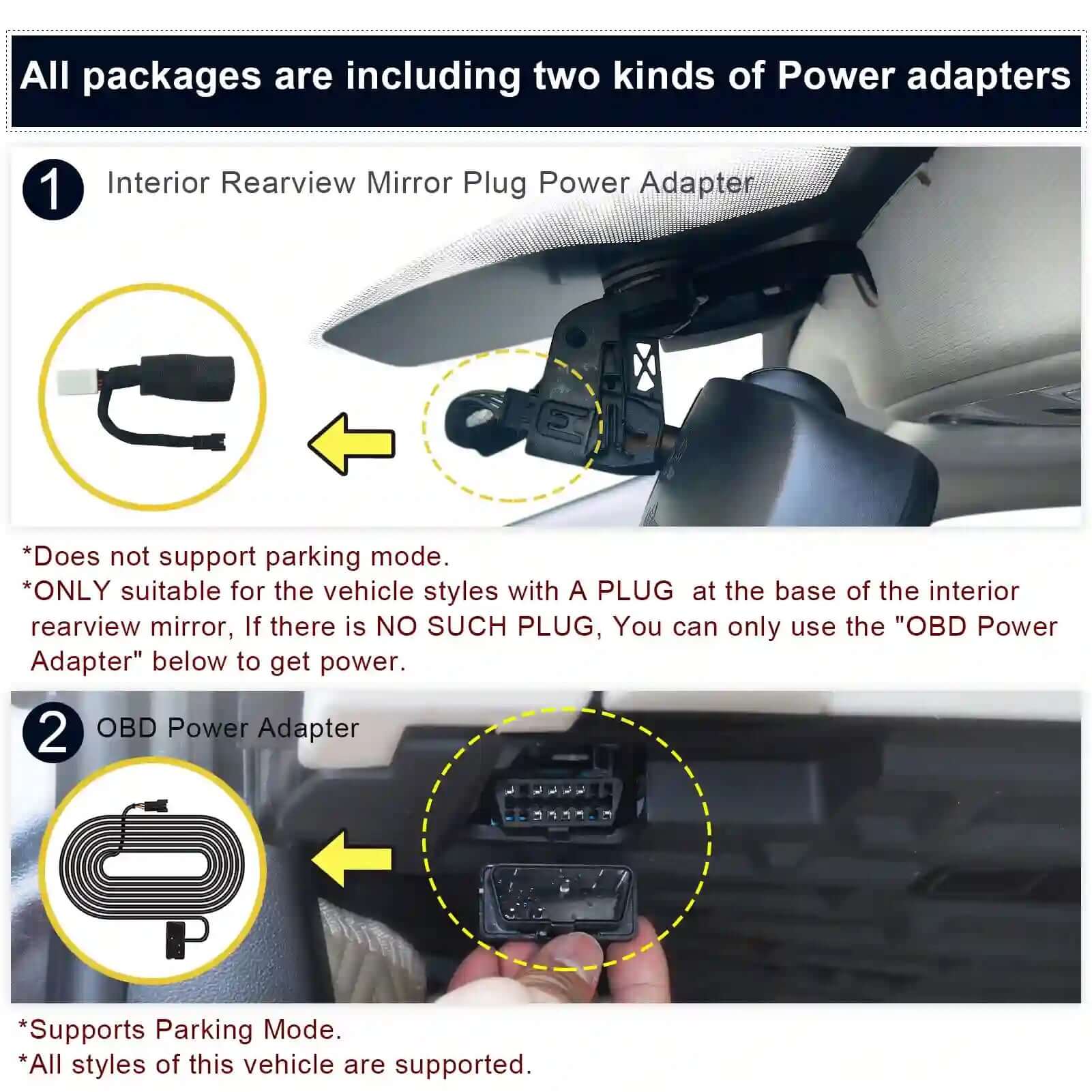 Chrysler Pacifica model B power adapter