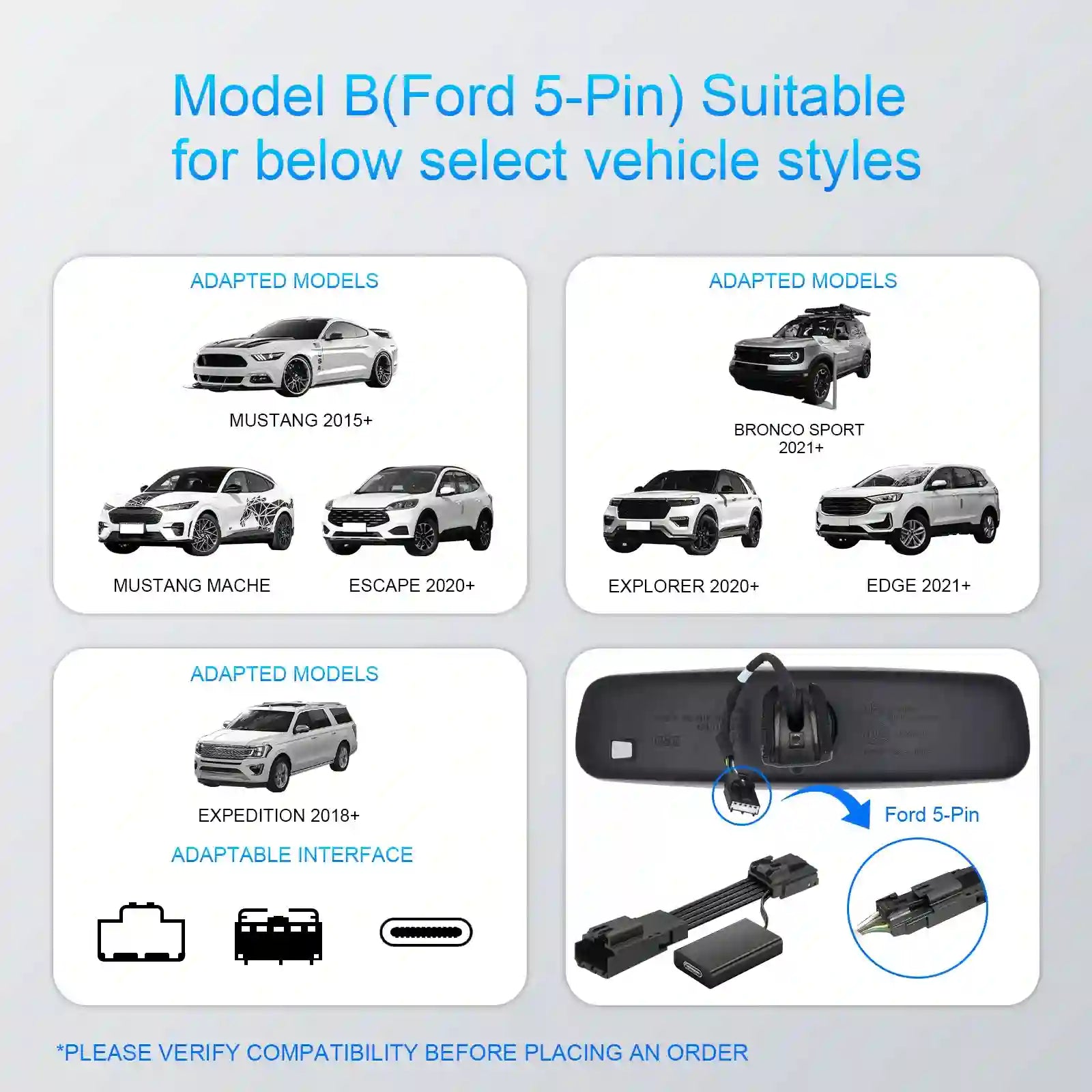 Fors 5-pin hgv camera systems power adapter