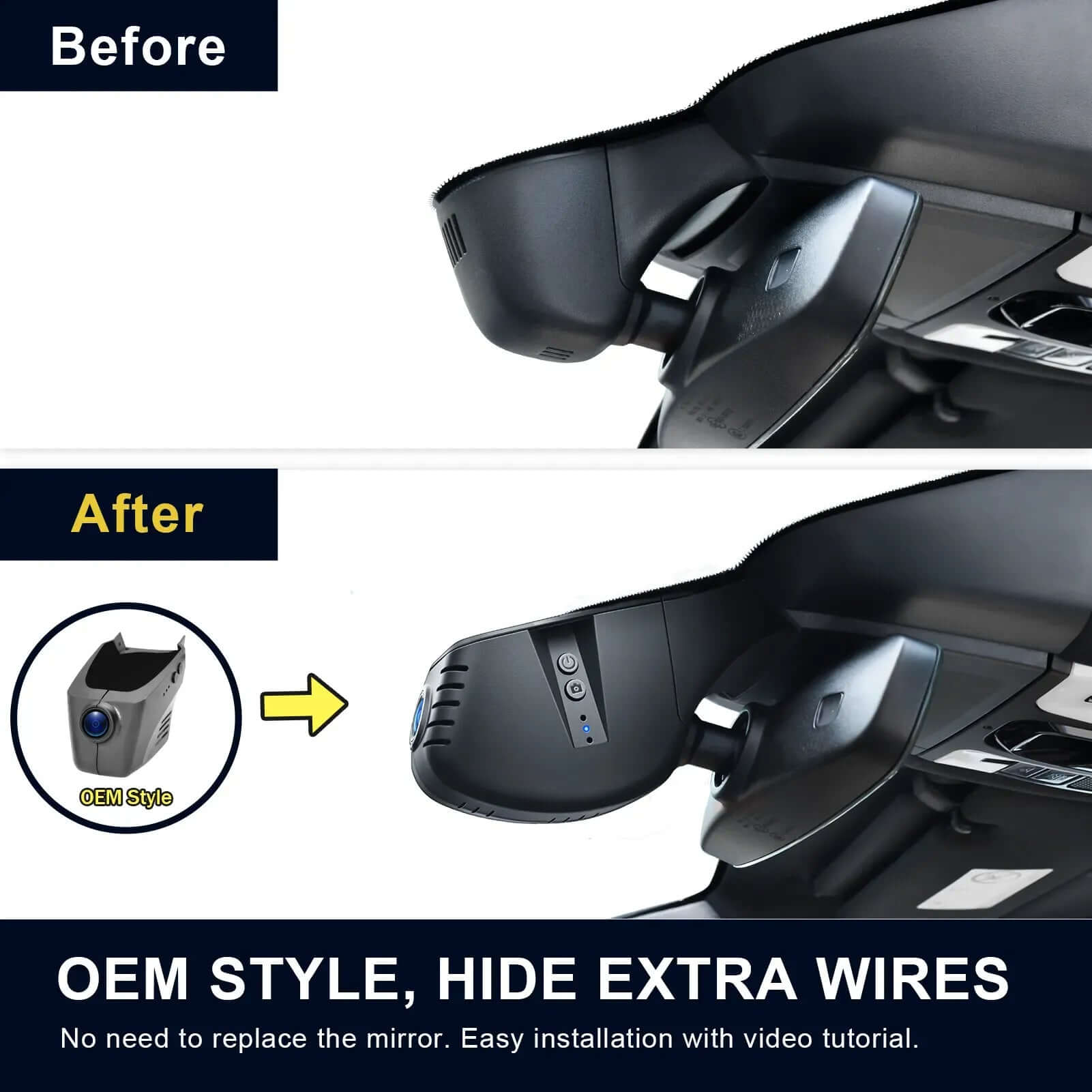 Porche Model A before and after Installation