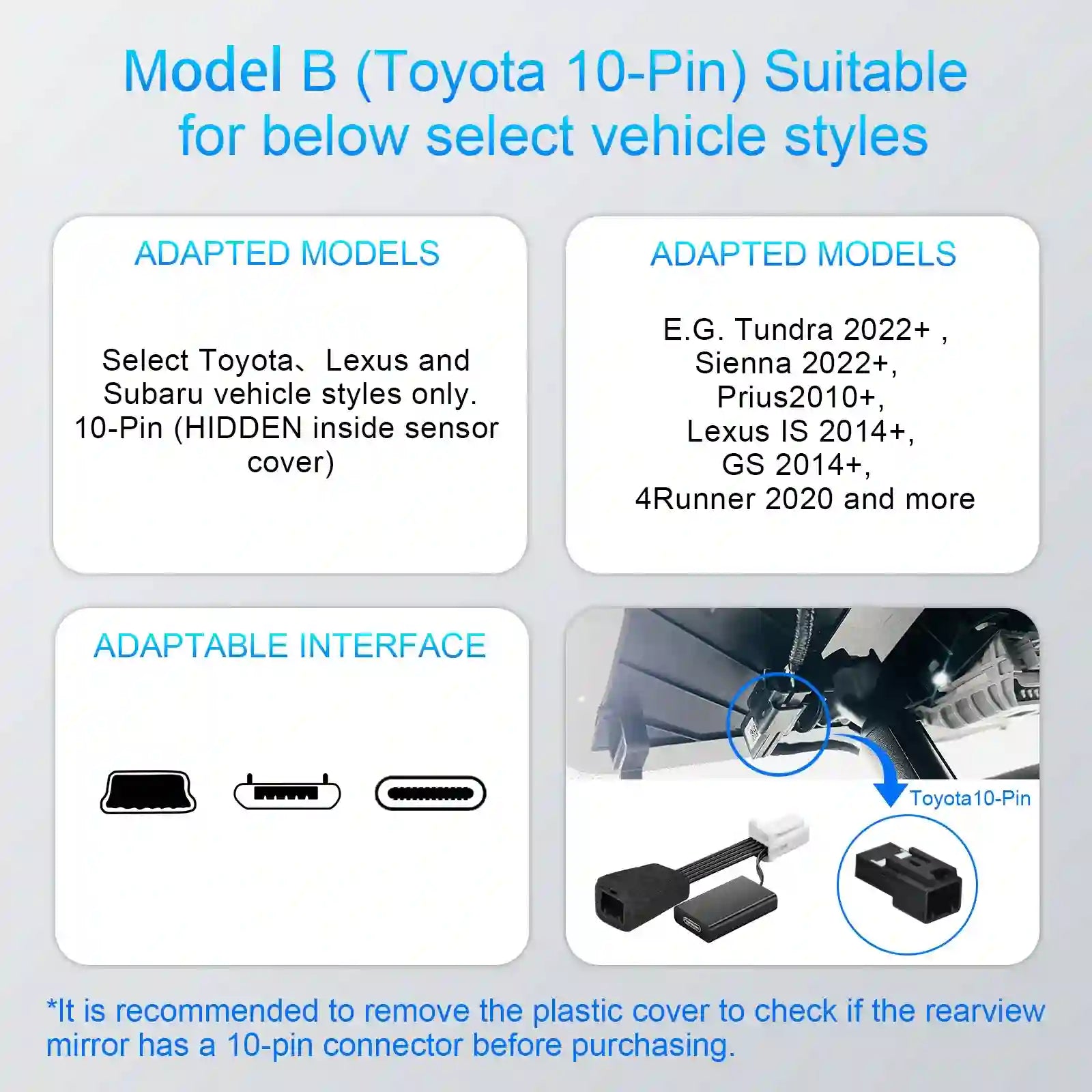 Toyota rav4 reverse camera power adapter