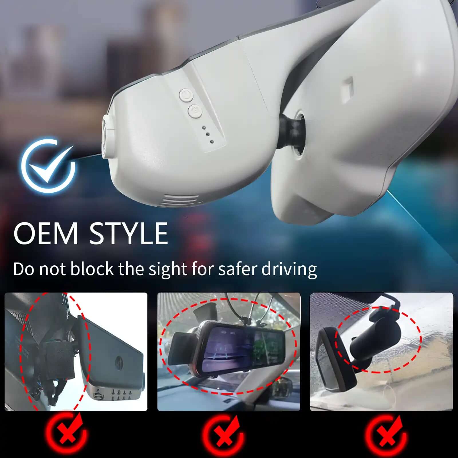 audi gry OEM style dash camera view by mangoal tech dash camera