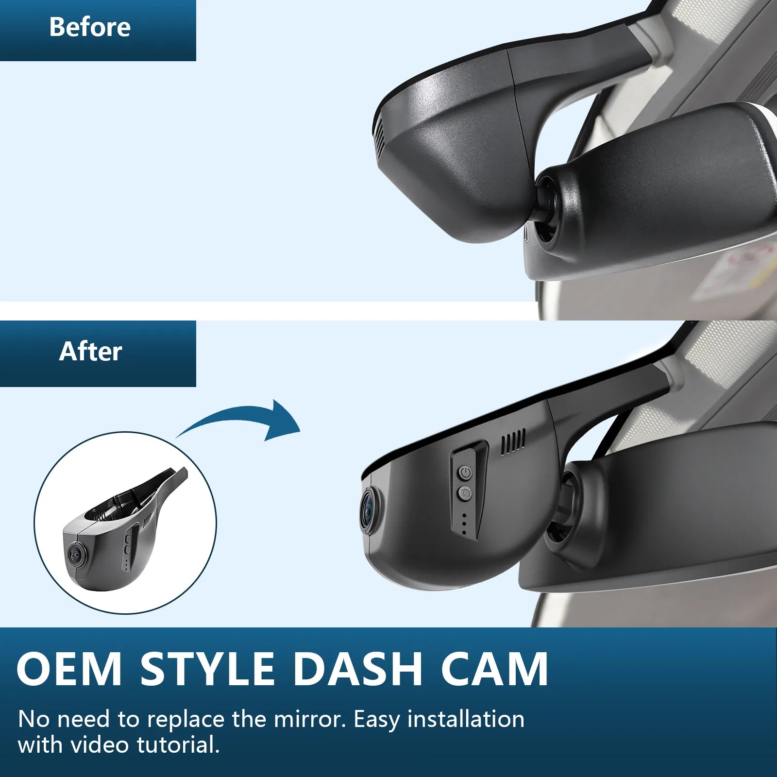 Front 4K & Rear 1080p Dash Cam Custom fit for VW up! & e-up! 2017-2024 (Model A Black), Take up! Move up! high up! e-up! Style etc, UHD 2160P, App & WiFi, Loop Recording, 128GB Card