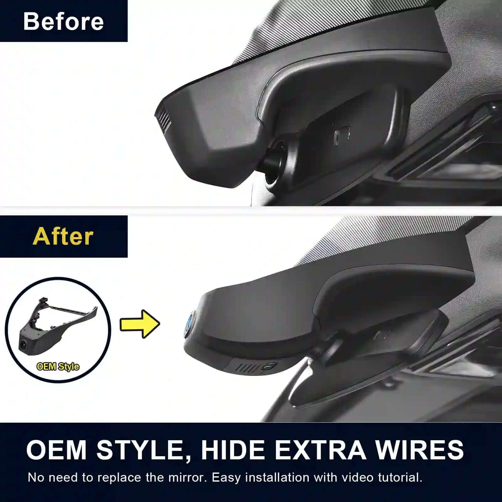 OEM style dash cam extra wires