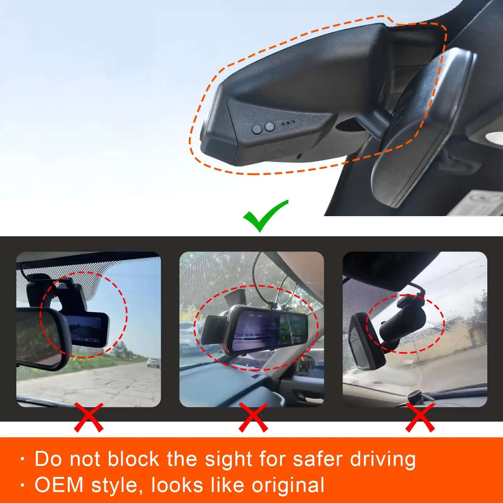 Ford Mustang OEM style dash cam view