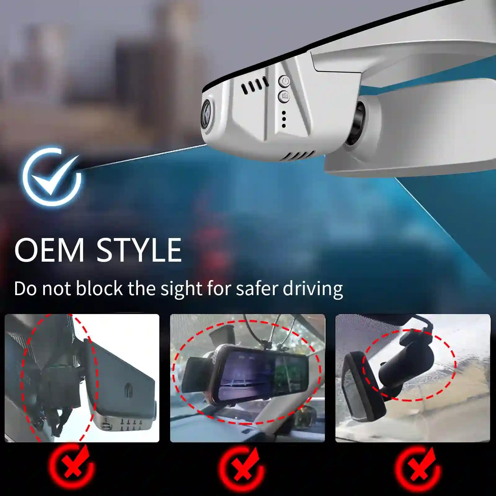 Front 4K & Rear 1080p Dash Cam for Volkswagen Golf & Golf GTI & Golf R MK 7/7.5/8 2015-2025(Model B Gray), UHD 2160P, App & WiFi, Loop Recording, Easy to Install, GPS, 128GB Card