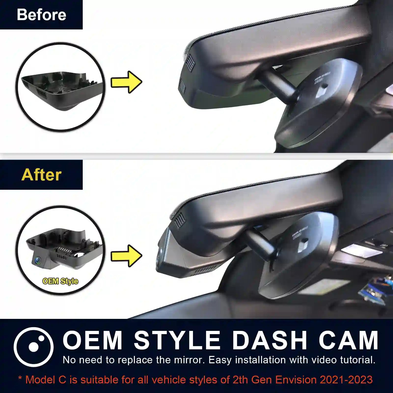 4mangoal 4K Dash Cam Custom fit for Chevy Trax 2024 2025, RS LS LT ACTIVK Dash Cam Custom fit for Chevy Trax 2024 2025, RS LS LT ACTIV, UHD 2160P Video, WiFi, App, 64G Card