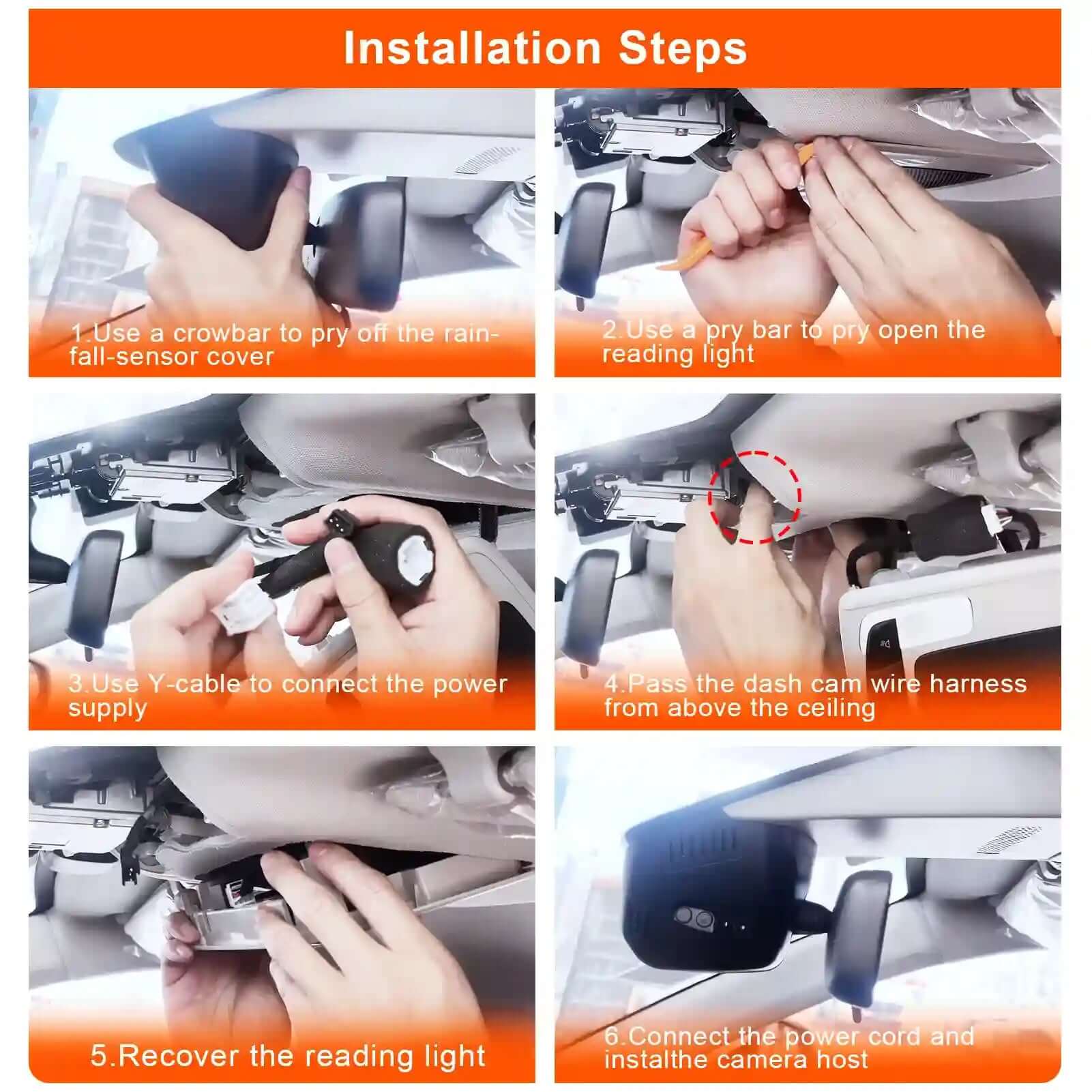 honda HRV 2nd gen model B dash cam installation steps