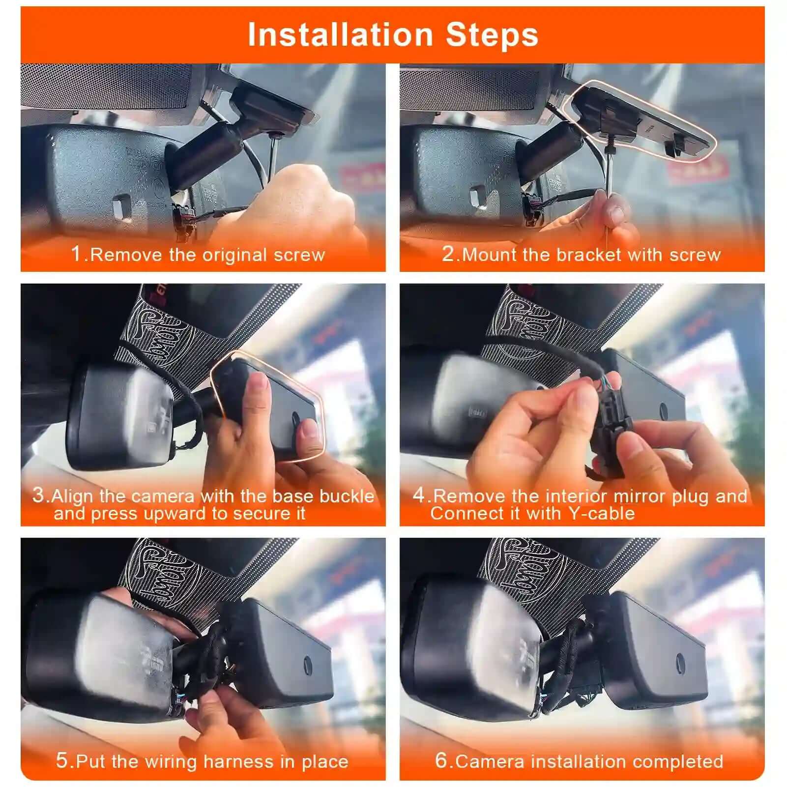 Mustang dash cam installation steps
