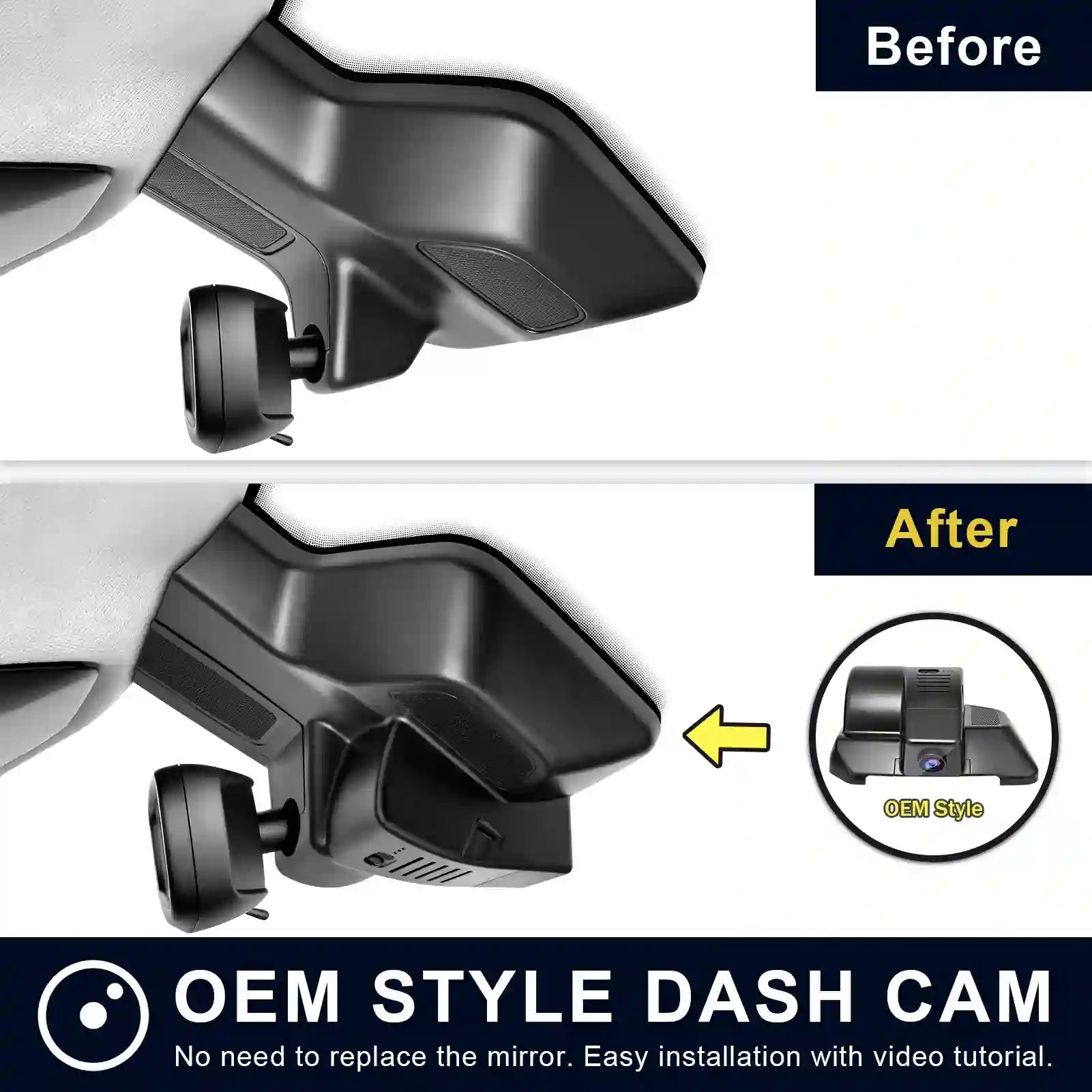 Front 4K Dash Cam Custom fit for Dodge RAM Gen5 RAM 1500 2025 2026 Mid-term facelift (Model G), Big Horn Laramie Lone Star Limited Rebel RHOTradesman etc,UHD 2160P Video,OEM Look App & WiFi, 64GB Card