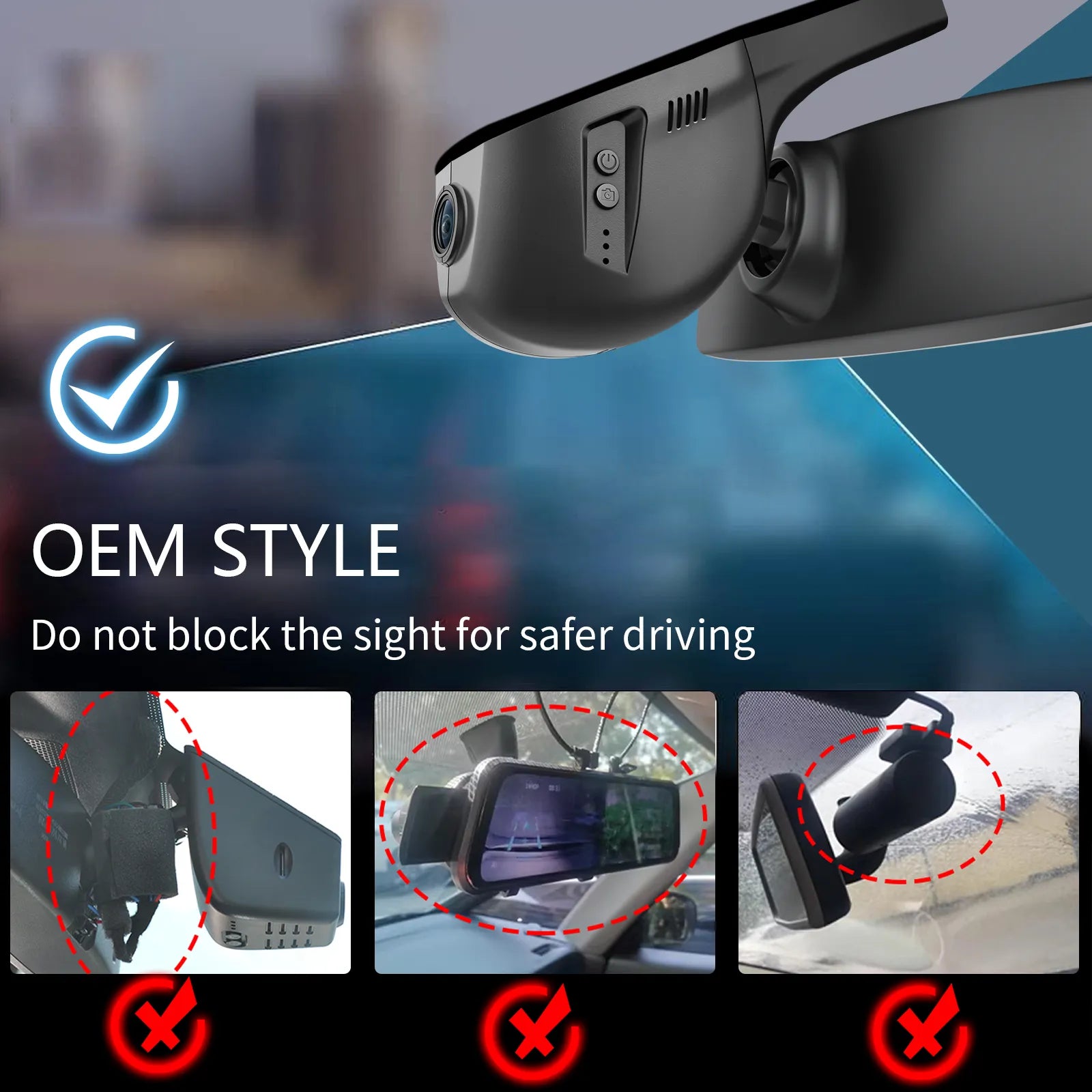 Front 4K & Rear 1080p Dash Cam Custom fit for VW up! & e-up! 2017-2024 (Model A Black), Take up! Move up! high up! e-up! Style etc, UHD 2160P, App & WiFi, Loop Recording, 128GB Card