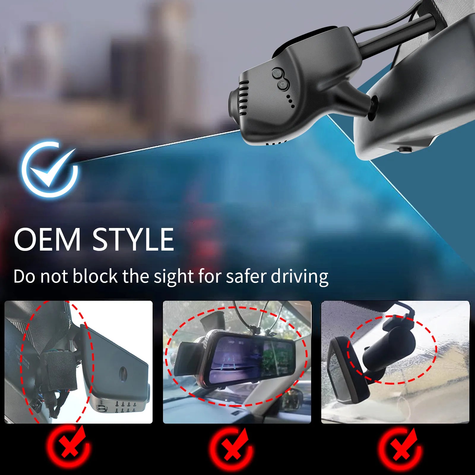 4K Dash Cam for Volkswagen(Model B), Select Beetle 2018-2019, Tiguan 2009-2018, Jetta 2005-2016, Eos 2007-2015, Passat 2012-2015, CC 2009-2012, UHD 2160P Video, WiFi & App, GPS, 64GB Card