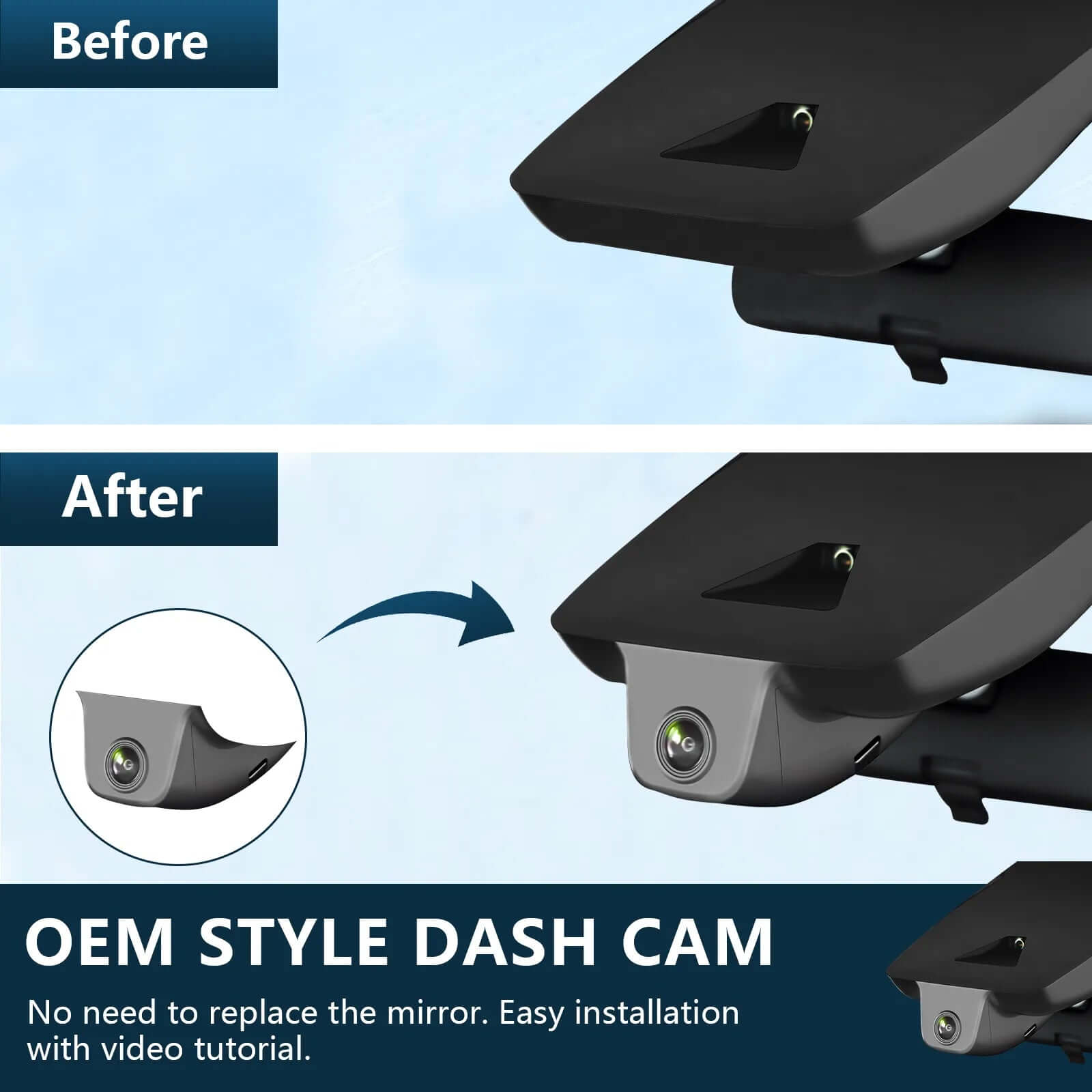 RAV4 model-B OEM style dash camera