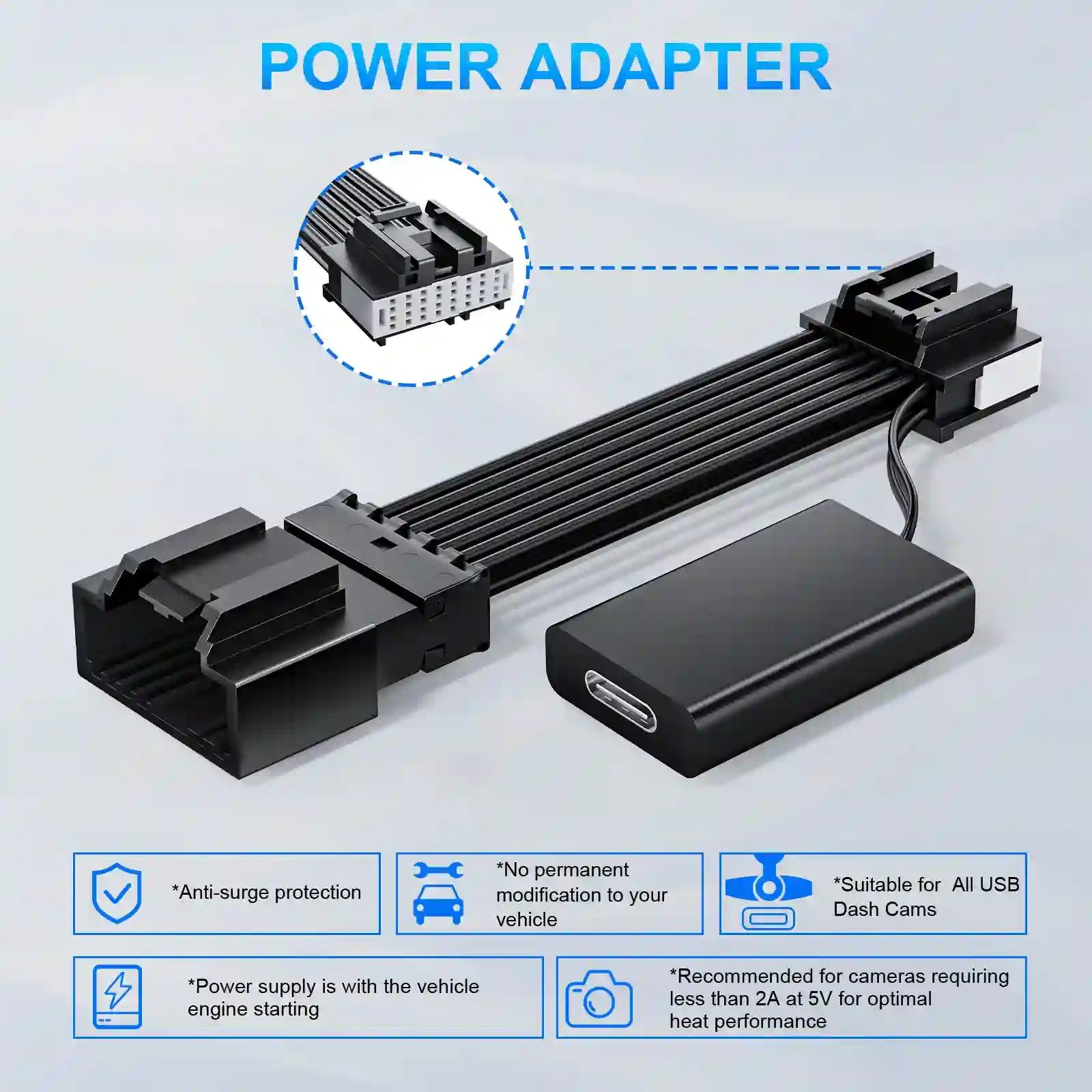 best car camera 360 power plug