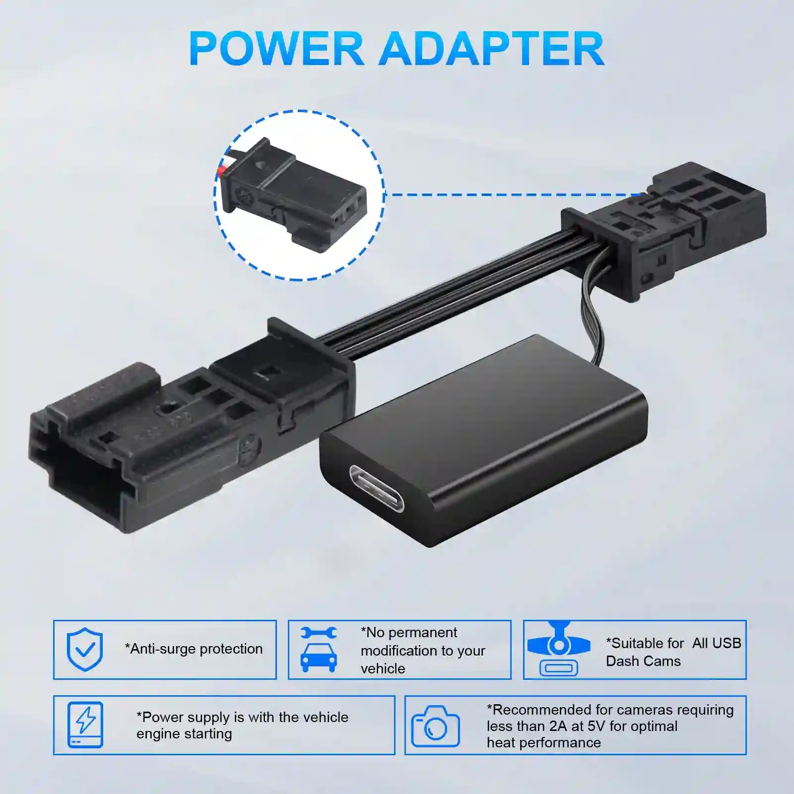 fleet dash cam systems for Ford power adapter