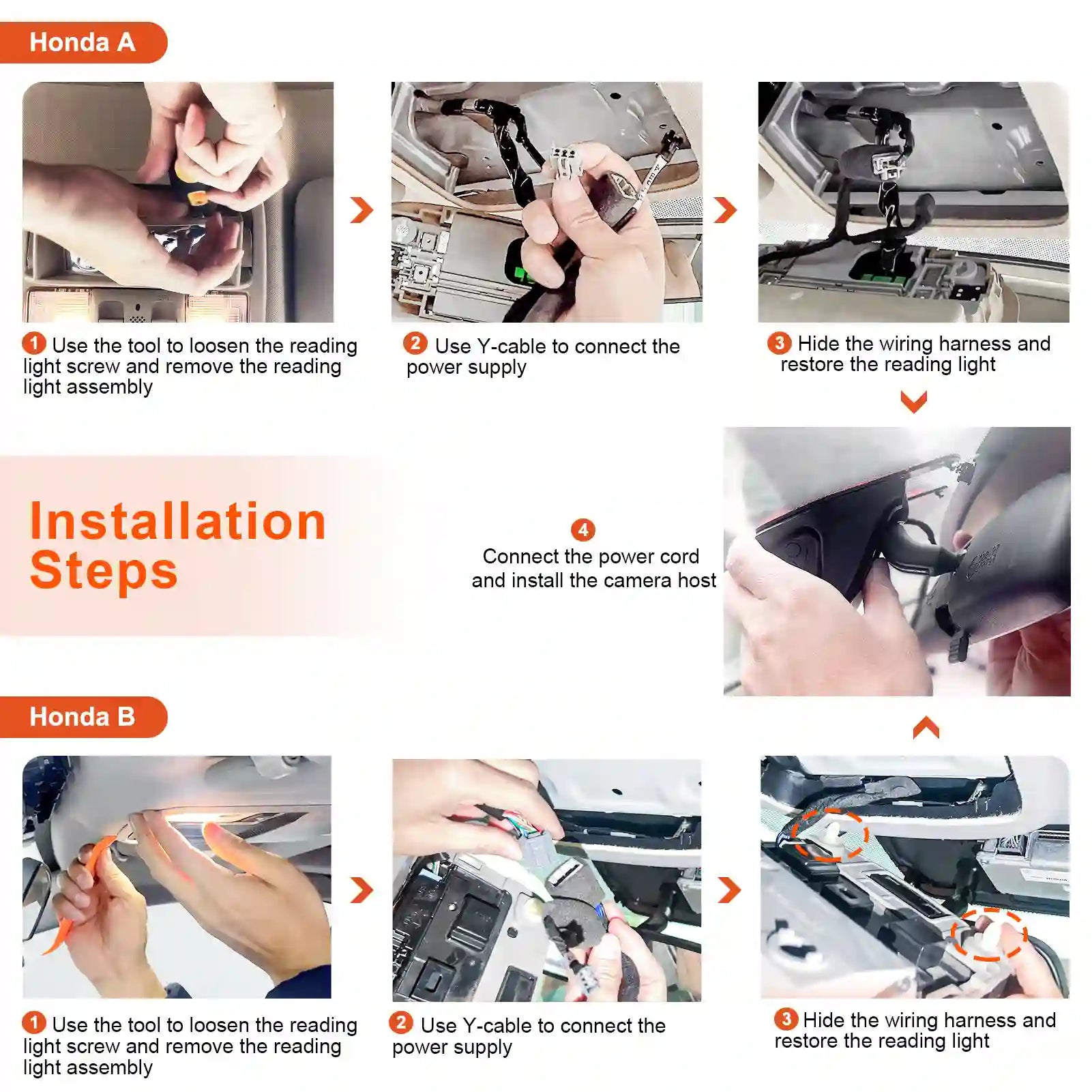 honda dash cam installation steps