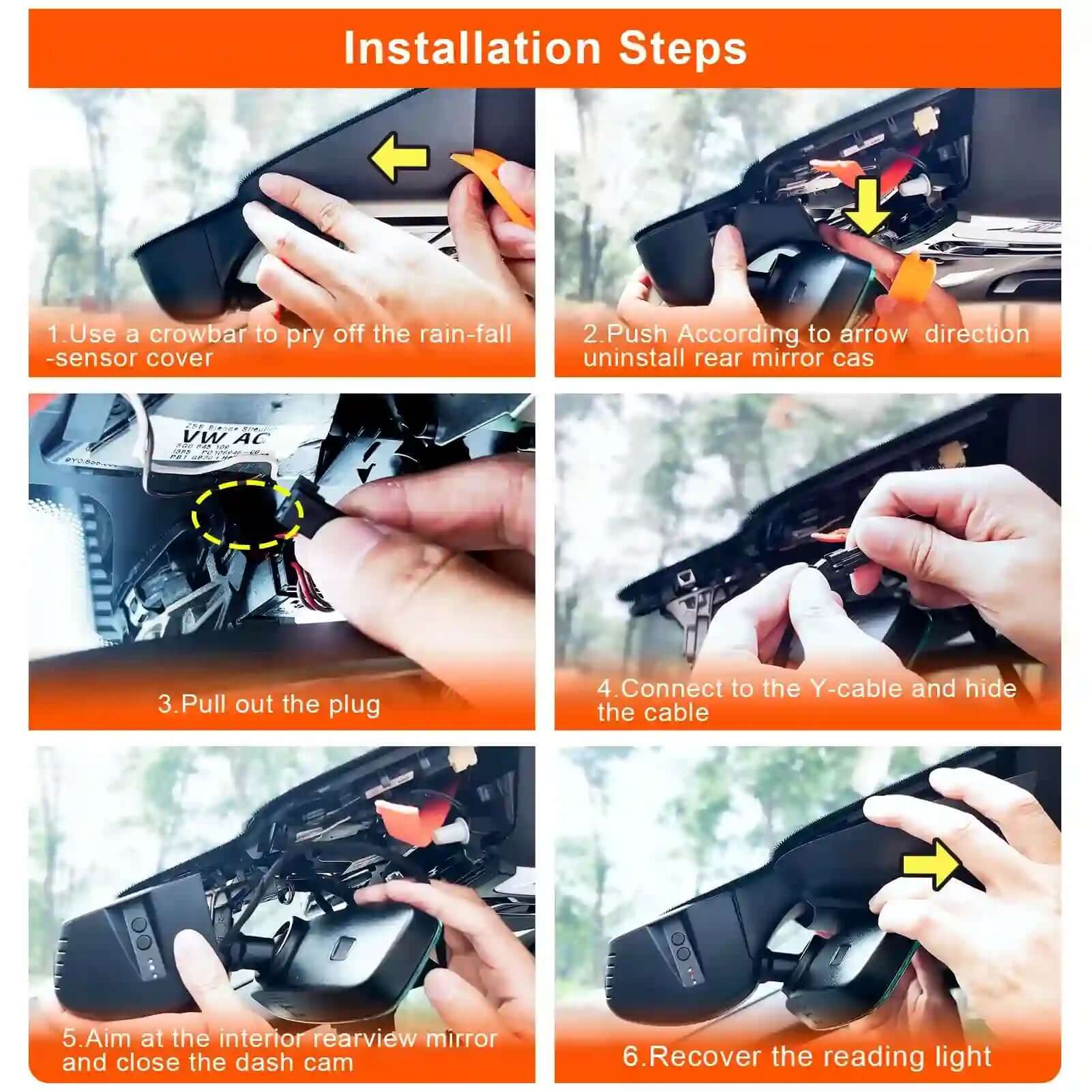 mangoal Porsche dash cam installation steps
