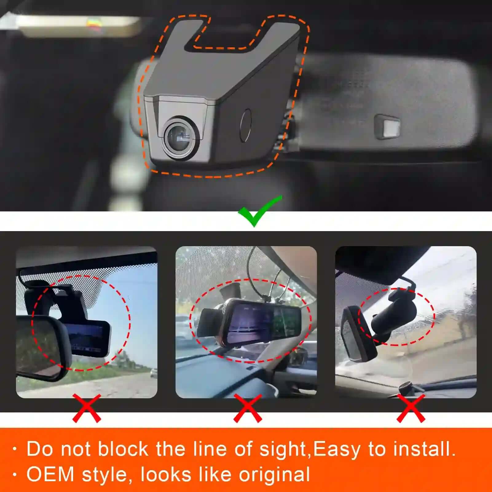 GMC sierra model E dash cam steps