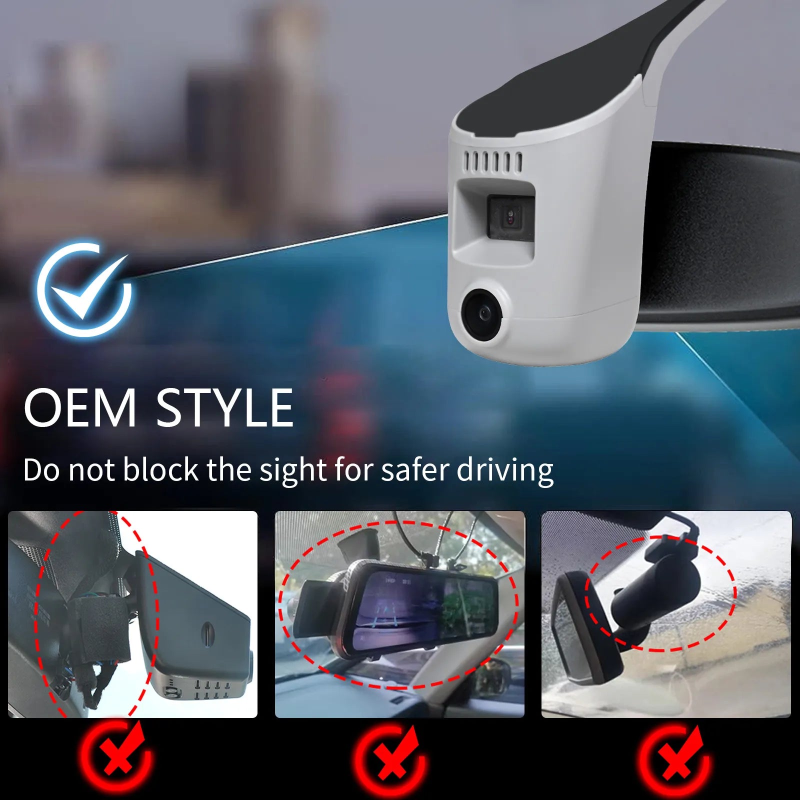 Mangoal Front 4K & Rear 1080p Dash Cam Custom fit for Audi (Model E Gray), Integrated OEM Look, UHD 2160P Video, G-Sensor, Loop Recording, WiFi and Free App, 128GB Card