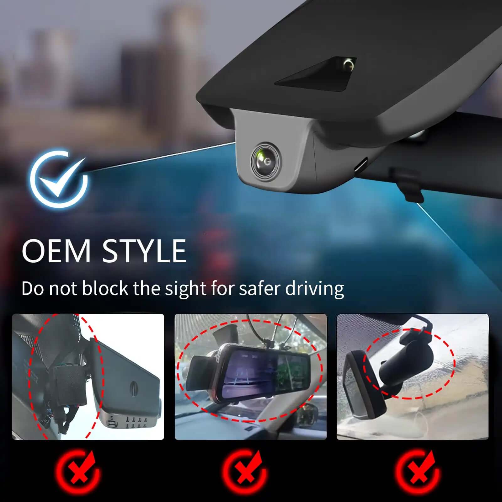 Toyota C-HR model-A double dashcam OEM style