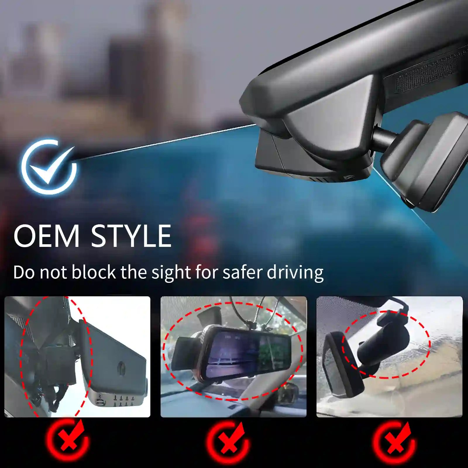 RAM truck rearview mirror with a clear view of the road, emphasizing safe driving.