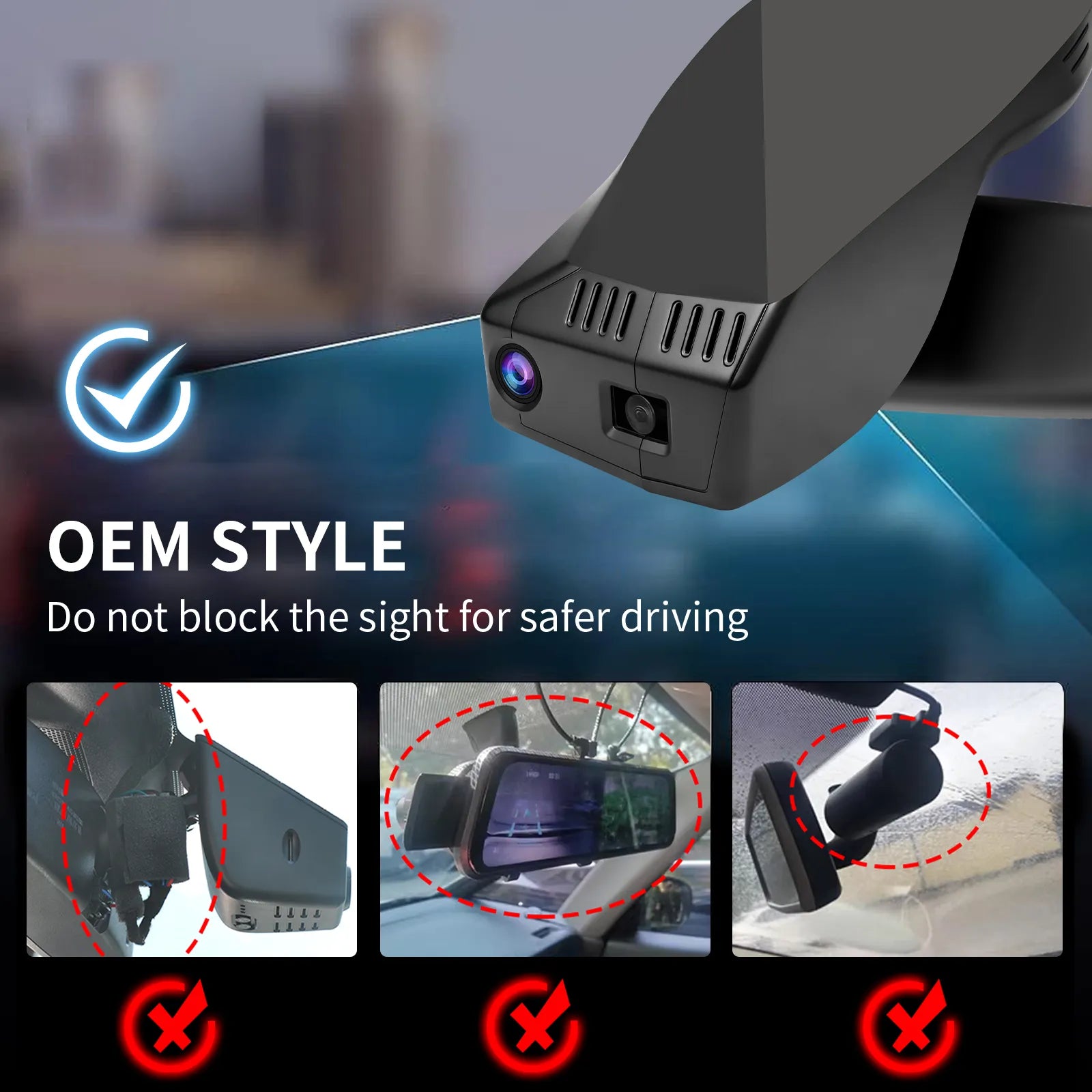 Mangoal 4K Dash Cam Custom for BMW i4 2025(Model B), eDrive40 M50 xDrive40, OEM Style, 2160P UHD Video, WiFi & APP, 64GB, GPS