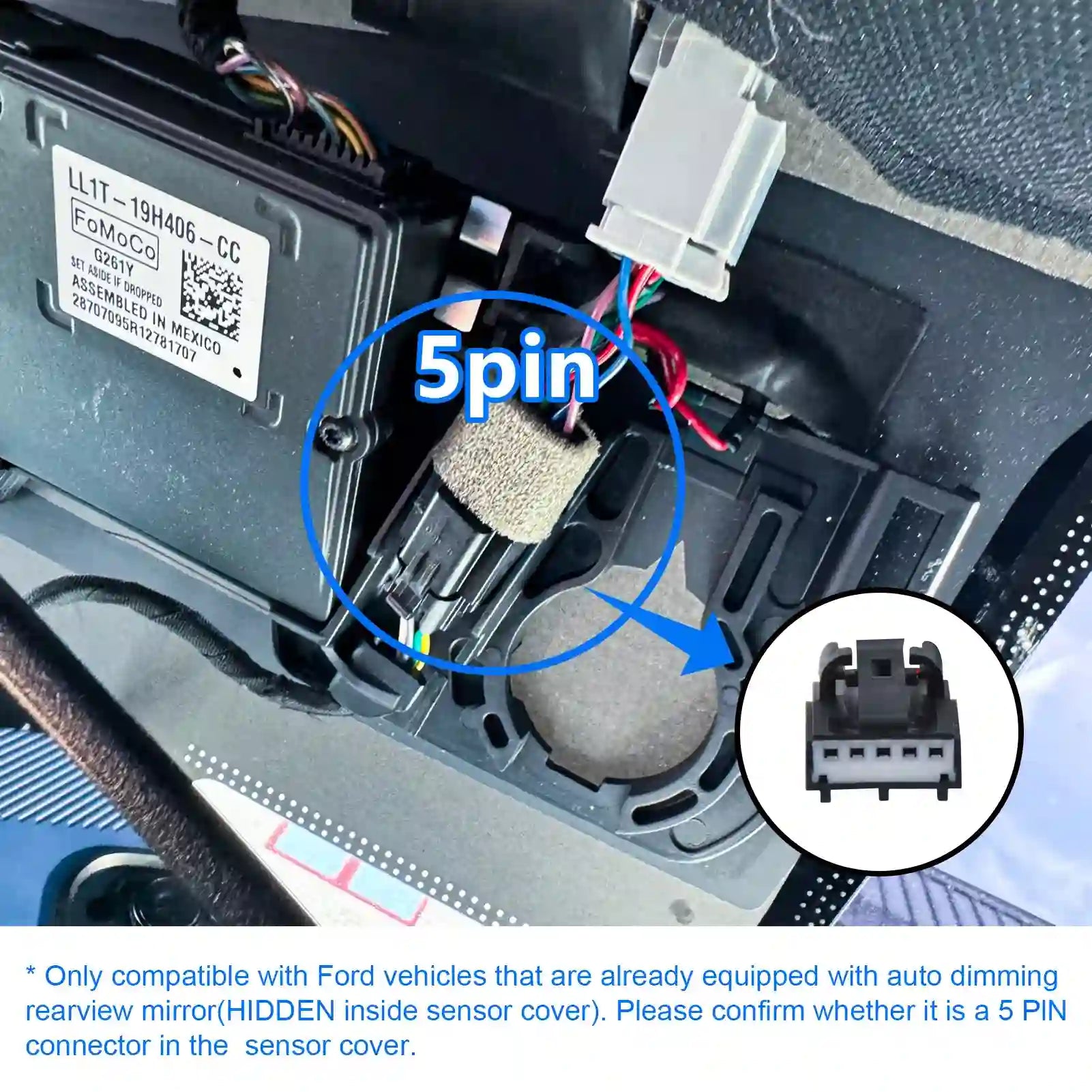 vehicle cameras front and back Ford power adapter dash camera