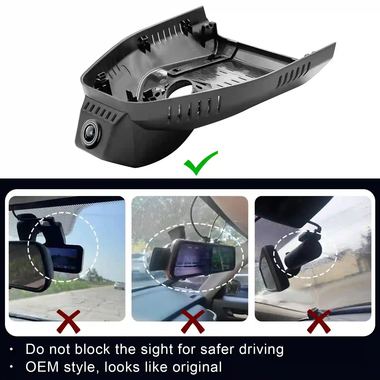 Front 4K & Rear 1080p Dash Cam for GMC Terrain 2025 2026(Model C), SL SLE SLT AT4 Denali,Free App & WiFi, 128GB Card