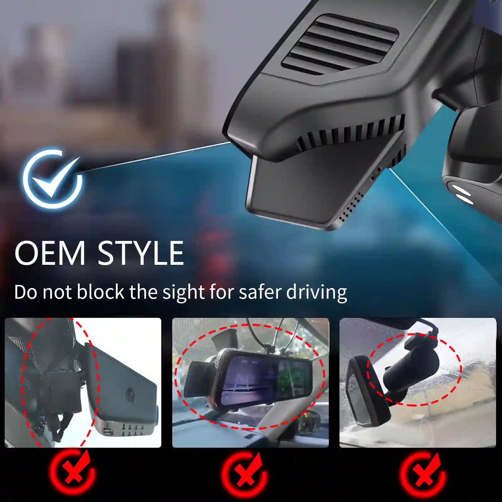 b.Front 4k & Rear 1080p Dash Cam for Mercedes-Benz G-Class W463 Gen2 2019-2024, AMG G63 2019-2024(Model B), G550 4MATIC, OEM Look, Loop Recording, UHD 2160P Video, App & WiFi, 128GB Card, GPS